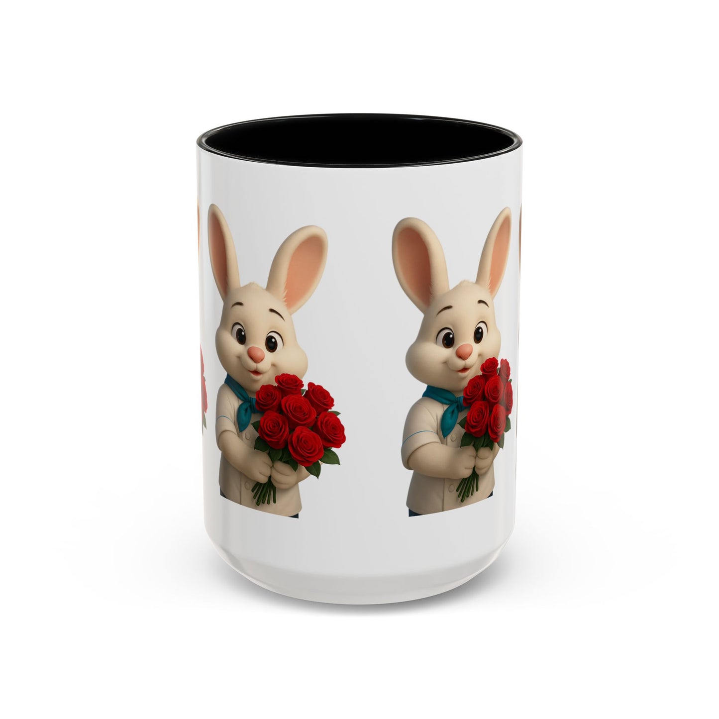Cute Bunny Coffee Mug, Spring Gift, Valentine’s Day, Easter, Kitchen Decor, Gift for Animal Lovers, Floral Mug