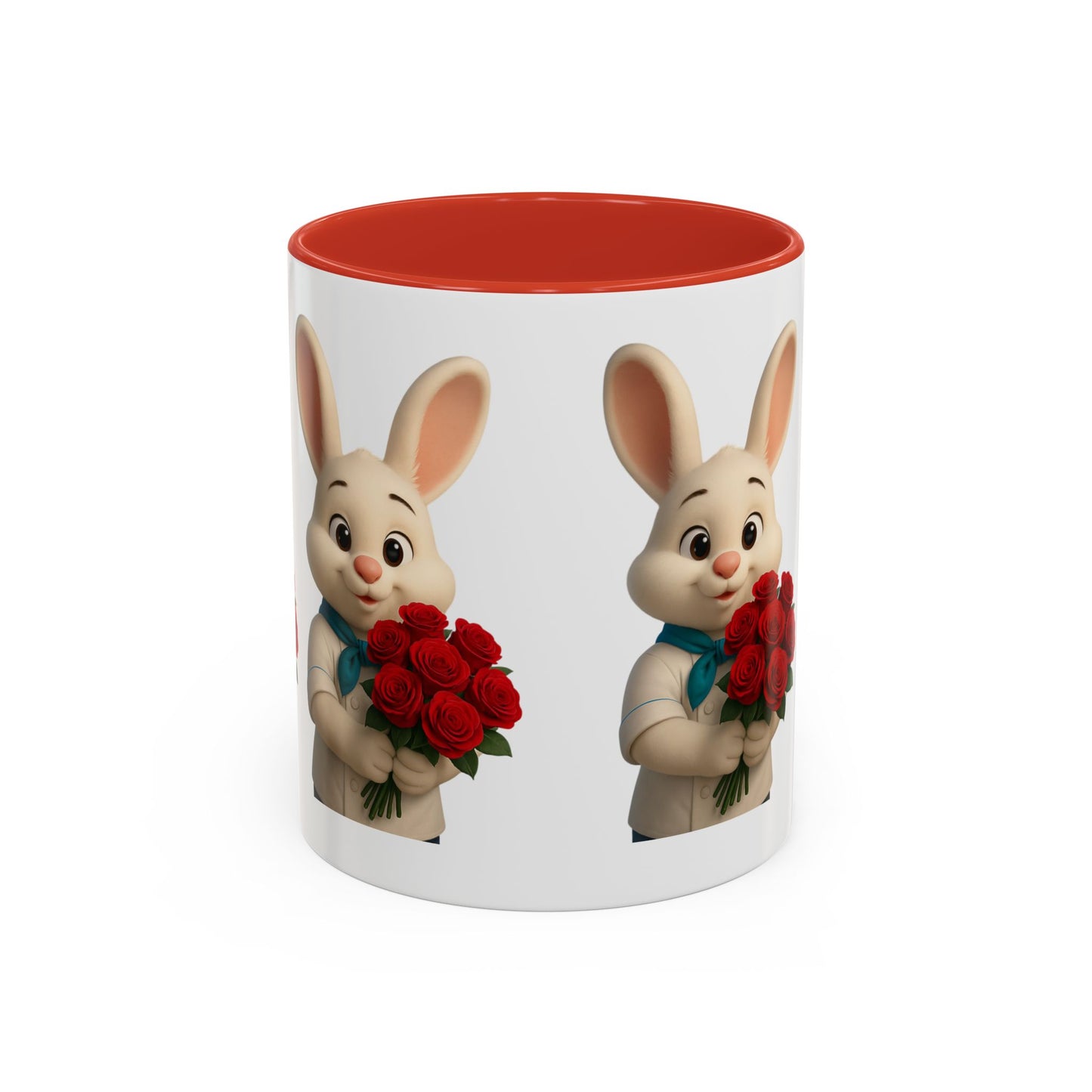 Cute Bunny Coffee Mug, Spring Gift, Valentine’s Day, Easter, Kitchen Decor, Gift for Animal Lovers, Floral Mug