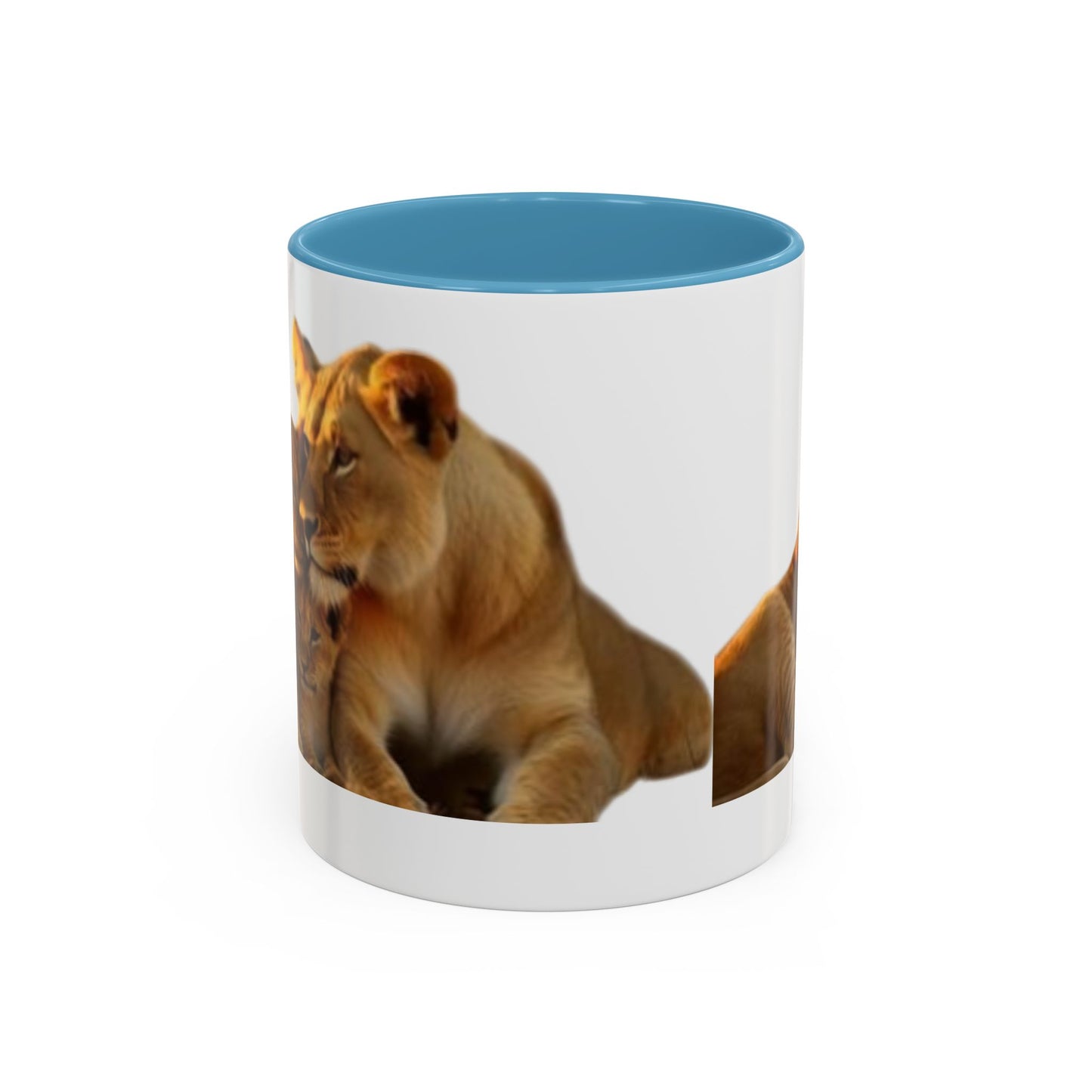 Lion Family Accent Coffee Mug - Perfect for Animal Lovers, Home Decor, Gifts, Wildlife Enthusiasts, Mother's Day