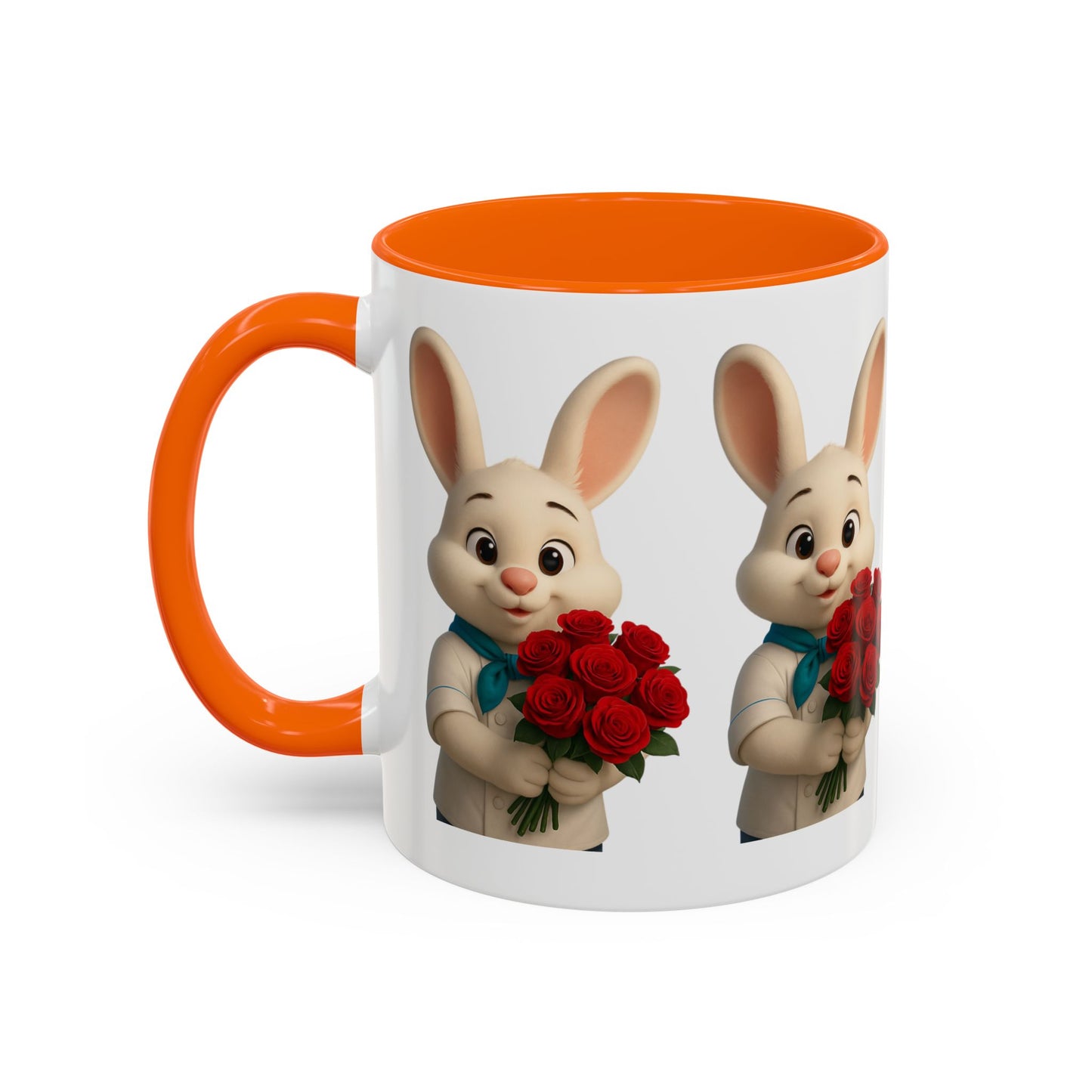 Cute Bunny Coffee Mug, Spring Gift, Valentine’s Day, Easter, Kitchen Decor, Gift for Animal Lovers, Floral Mug