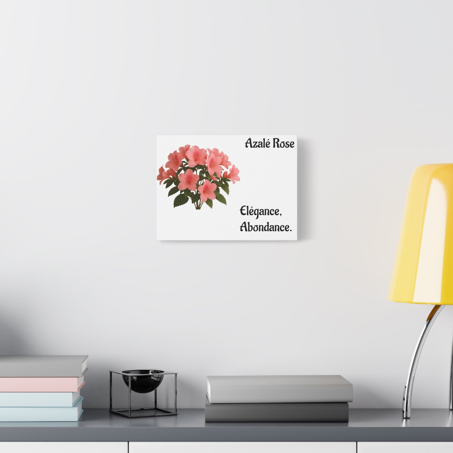 Elegant Azalea Rose Canvas Art, Floral Wall Decor, Home Decoration, Gifts for Her, Botanical Wall Art, Mother's Day Gift