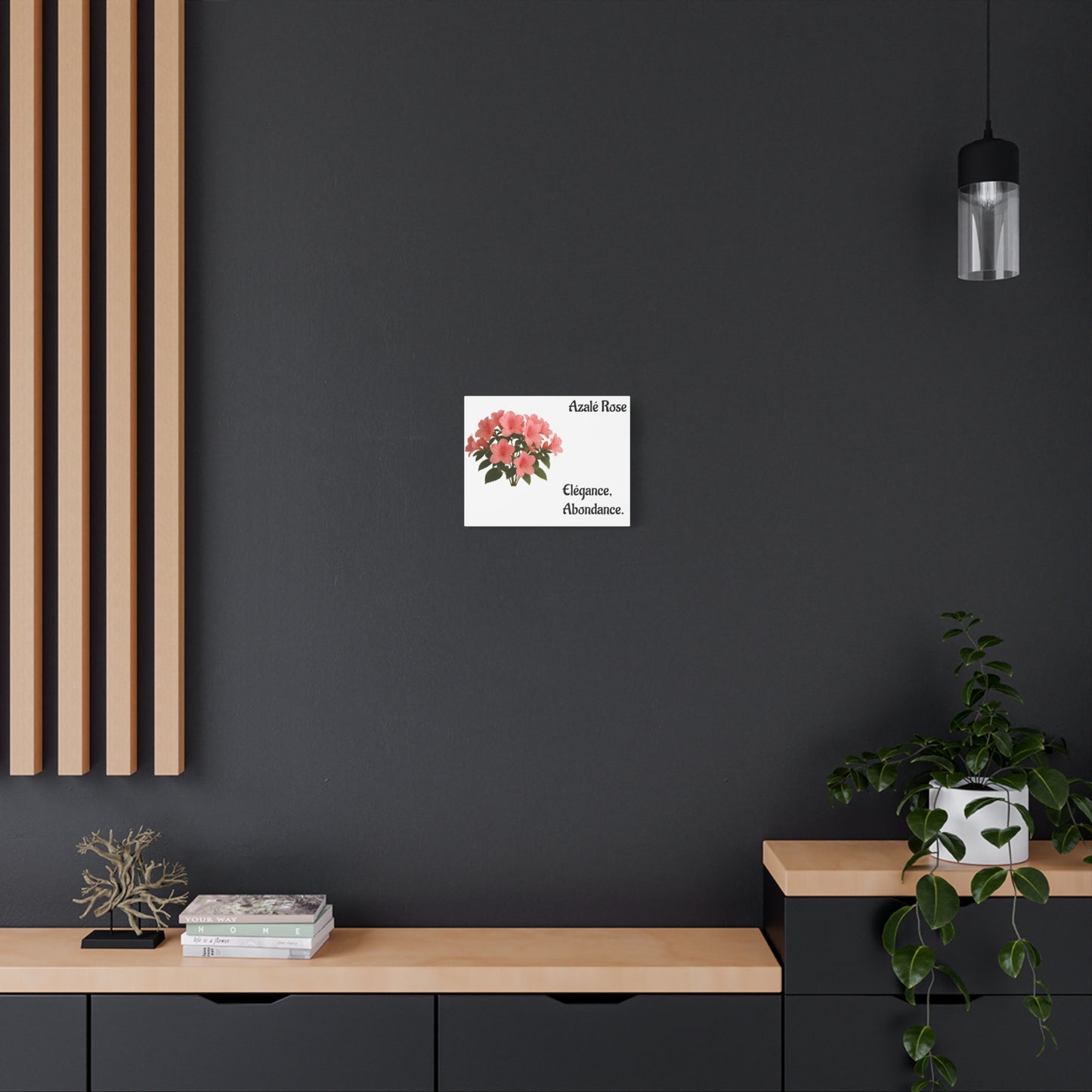 Elegant Azalea Rose Canvas Art, Floral Wall Decor, Home Decoration, Gifts for Her, Botanical Wall Art, Mother's Day Gift
