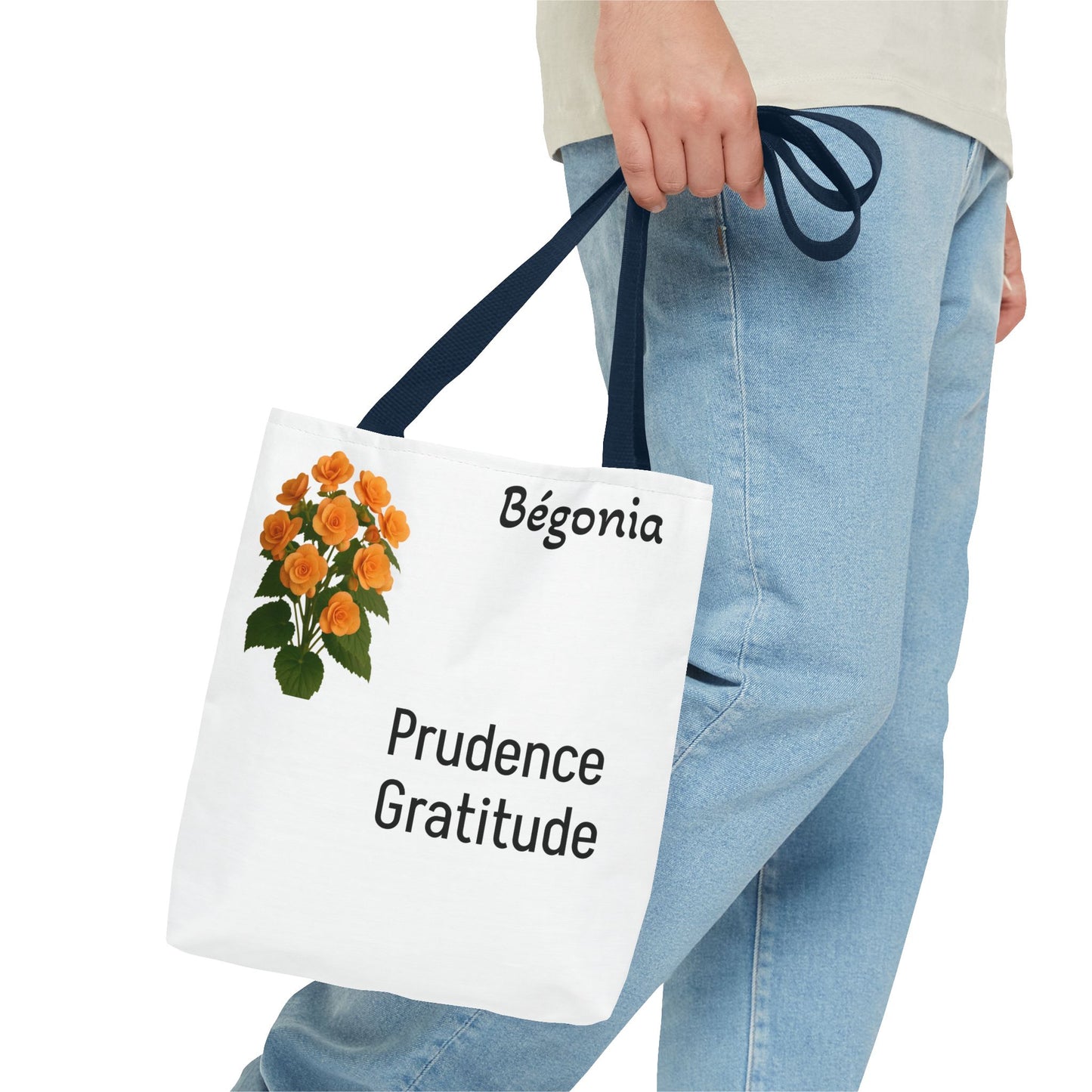 Botanical Gratitude Tote Bag, Floral Shopper, Eco-Friendly Gift Bag, Gardening Tote, Mother's Day Gift, Nature Lover Accessory