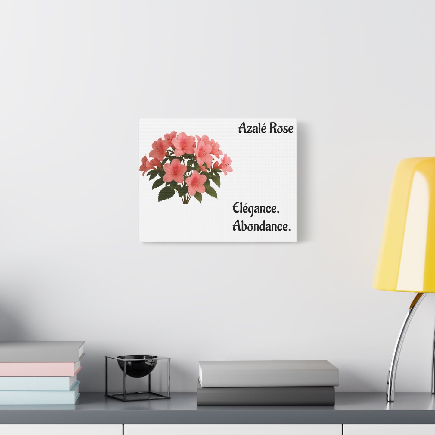 Elegant Azalea Rose Canvas Art, Floral Wall Decor, Home Decoration, Gifts for Her, Botanical Wall Art, Mother's Day Gift