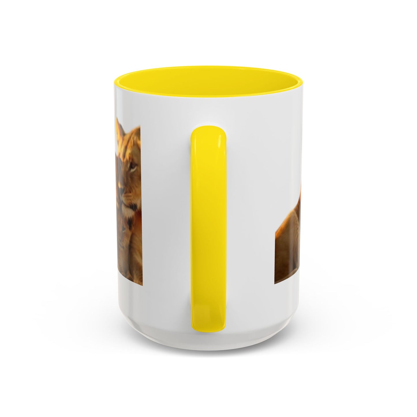 Lion Family Accent Coffee Mug - Perfect for Animal Lovers, Home Decor, Gifts, Wildlife Enthusiasts, Mother's Day