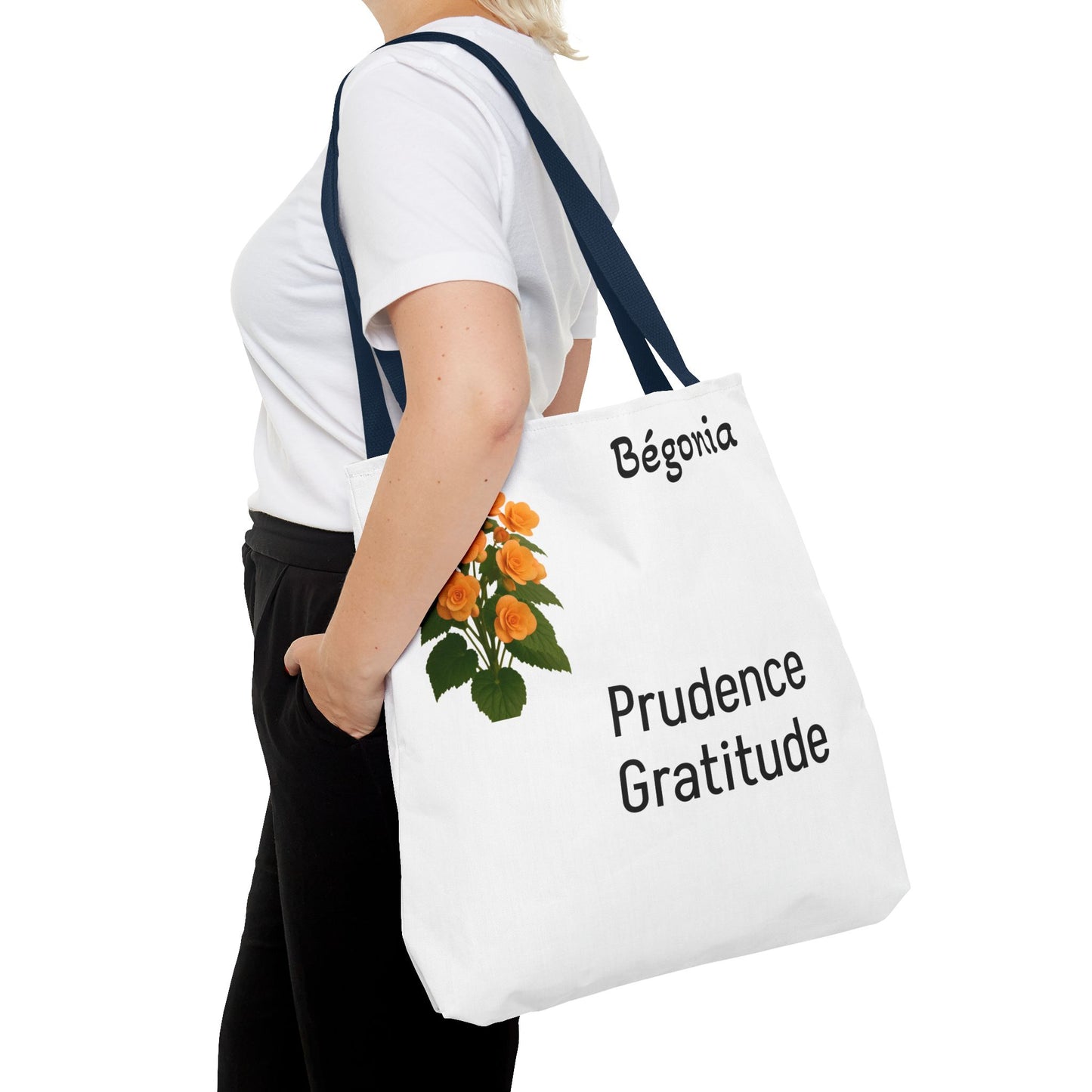 Botanical Gratitude Tote Bag, Floral Shopper, Eco-Friendly Gift Bag, Gardening Tote, Mother's Day Gift, Nature Lover Accessory