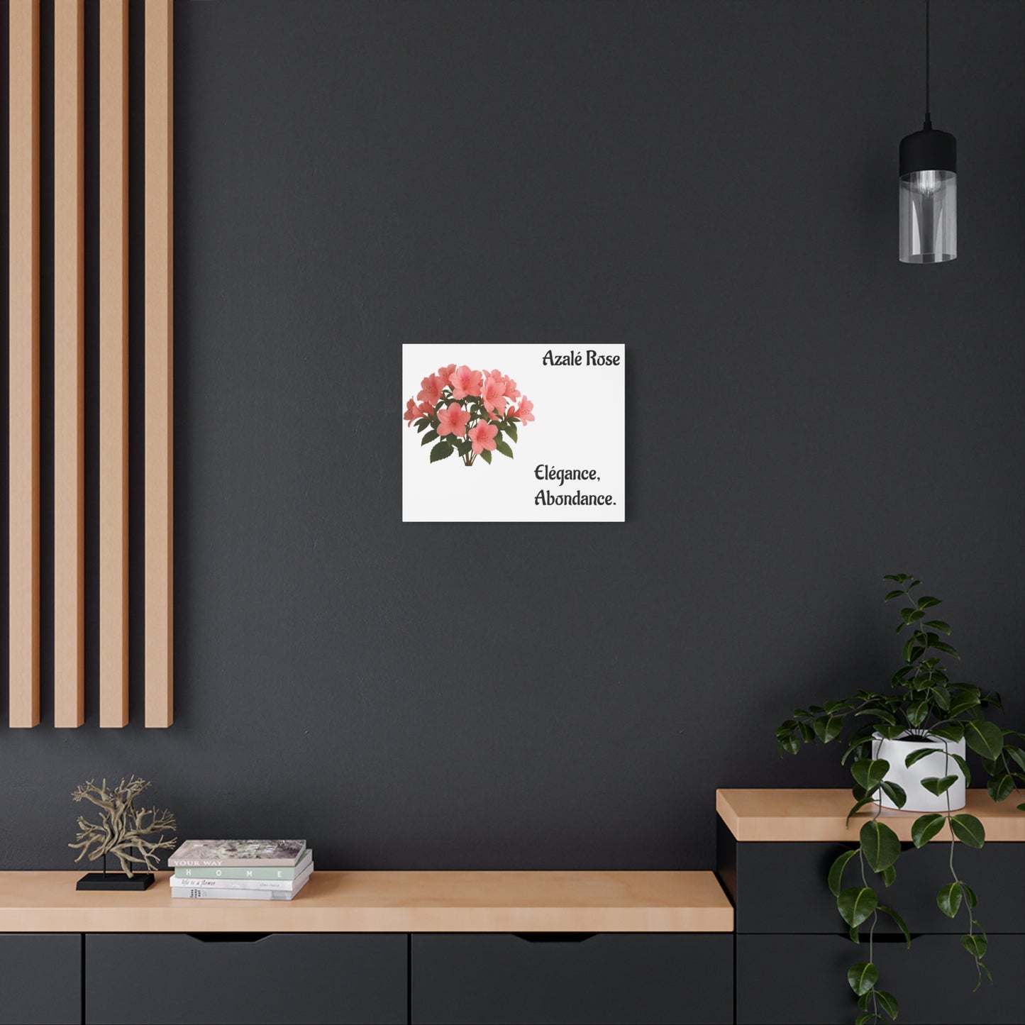 Elegant Azalea Rose Canvas Art, Floral Wall Decor, Home Decoration, Gifts for Her, Botanical Wall Art, Mother's Day Gift