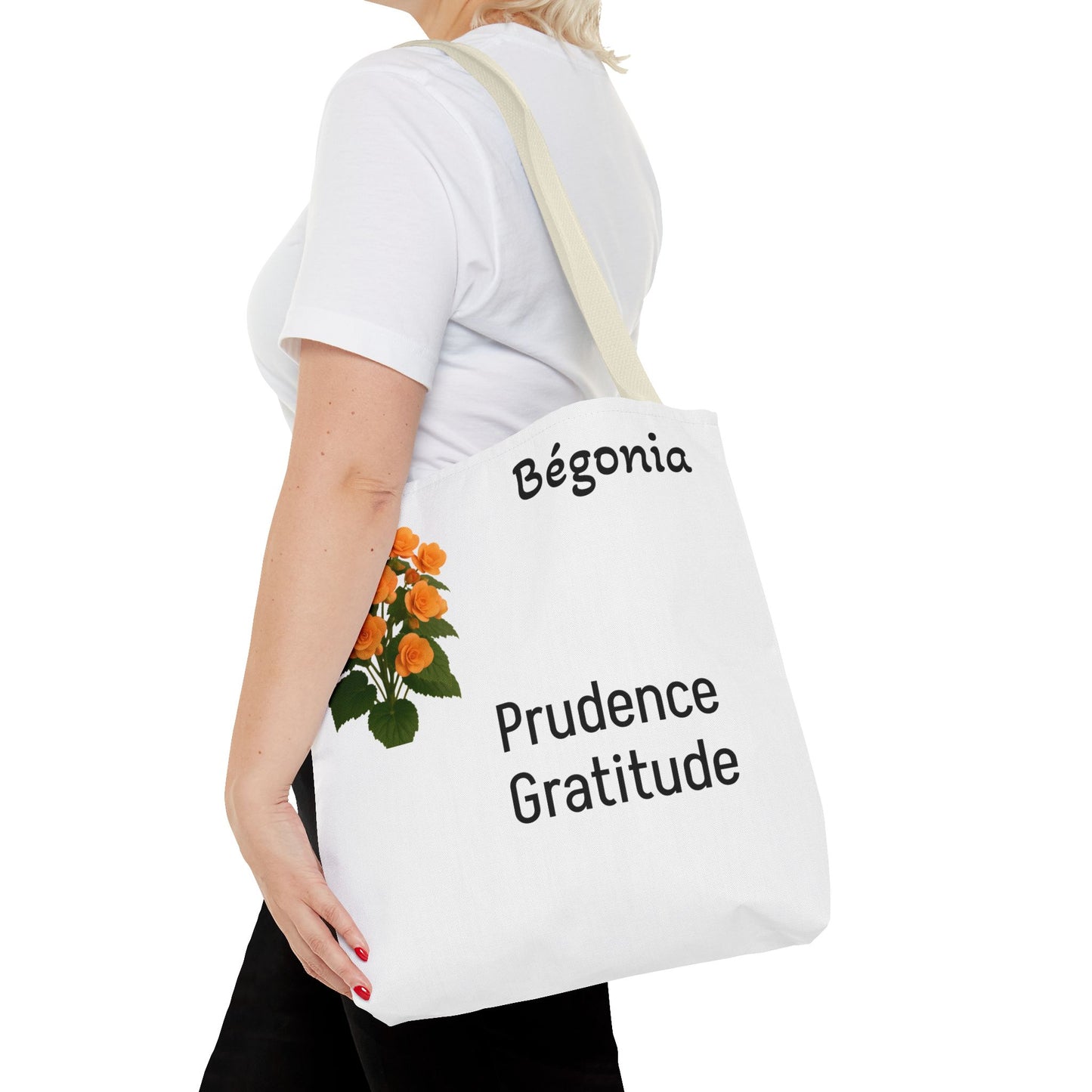 Botanical Gratitude Tote Bag, Floral Shopper, Eco-Friendly Gift Bag, Gardening Tote, Mother's Day Gift, Nature Lover Accessory
