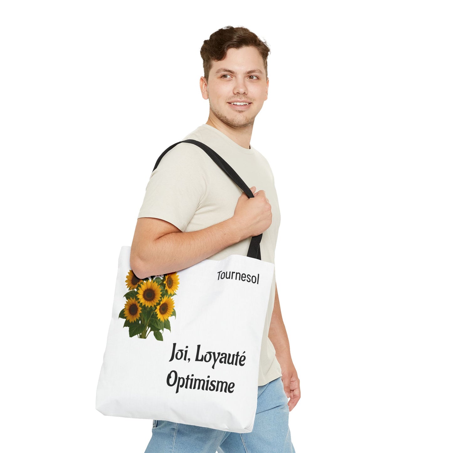 Sunflower Tote Bag - Joy and Optimism Design, Eco-Friendly Tote, Floral Shopping Bag, Gift for Nature Lovers, Summer Accessory