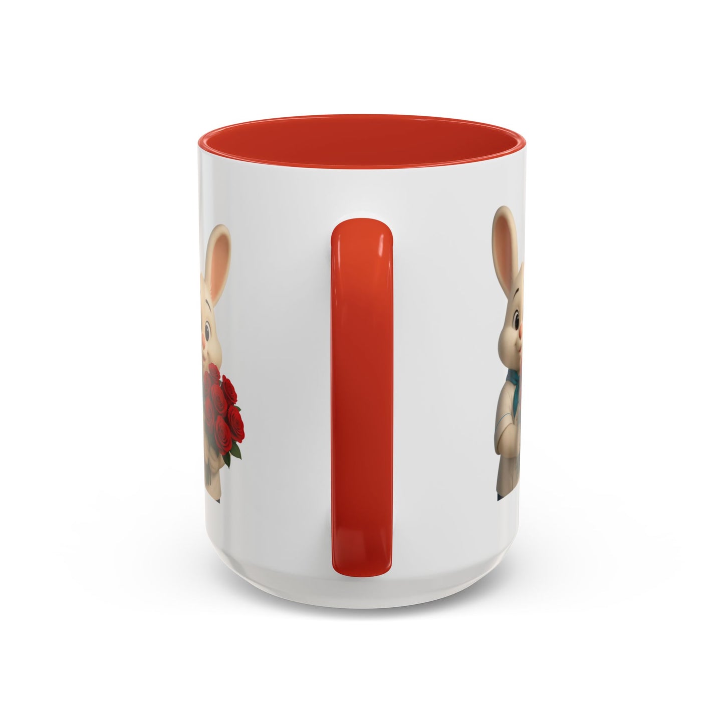 Cute Bunny Coffee Mug, Spring Gift, Valentine’s Day, Easter, Kitchen Decor, Gift for Animal Lovers, Floral Mug