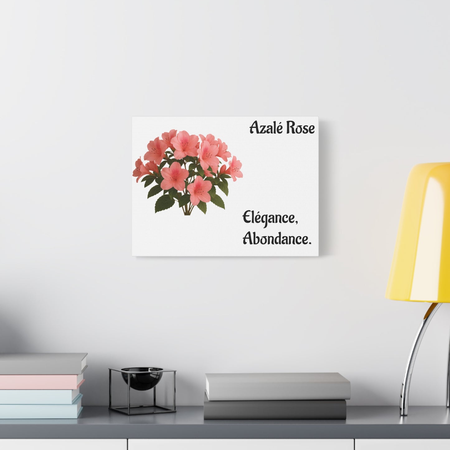 Elegant Azalea Rose Canvas Art, Floral Wall Decor, Home Decoration, Gifts for Her, Botanical Wall Art, Mother's Day Gift