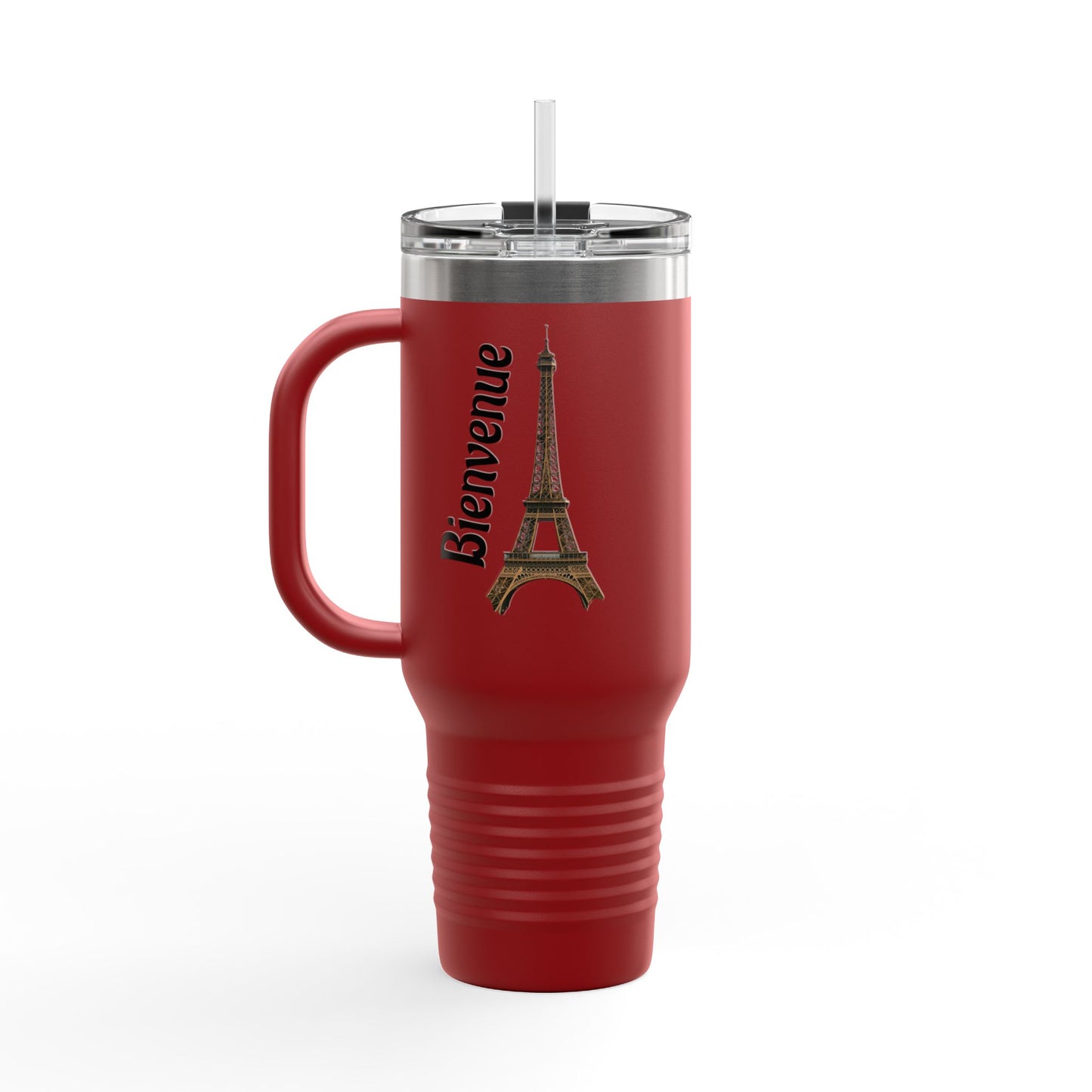 Eiffel Tower Insulated Travel Mug – 40oz, Keeps Drinks Hot/Cold, Perfect for Travel, Coffee Lovers, Gifts for Paris Enthusiasts
