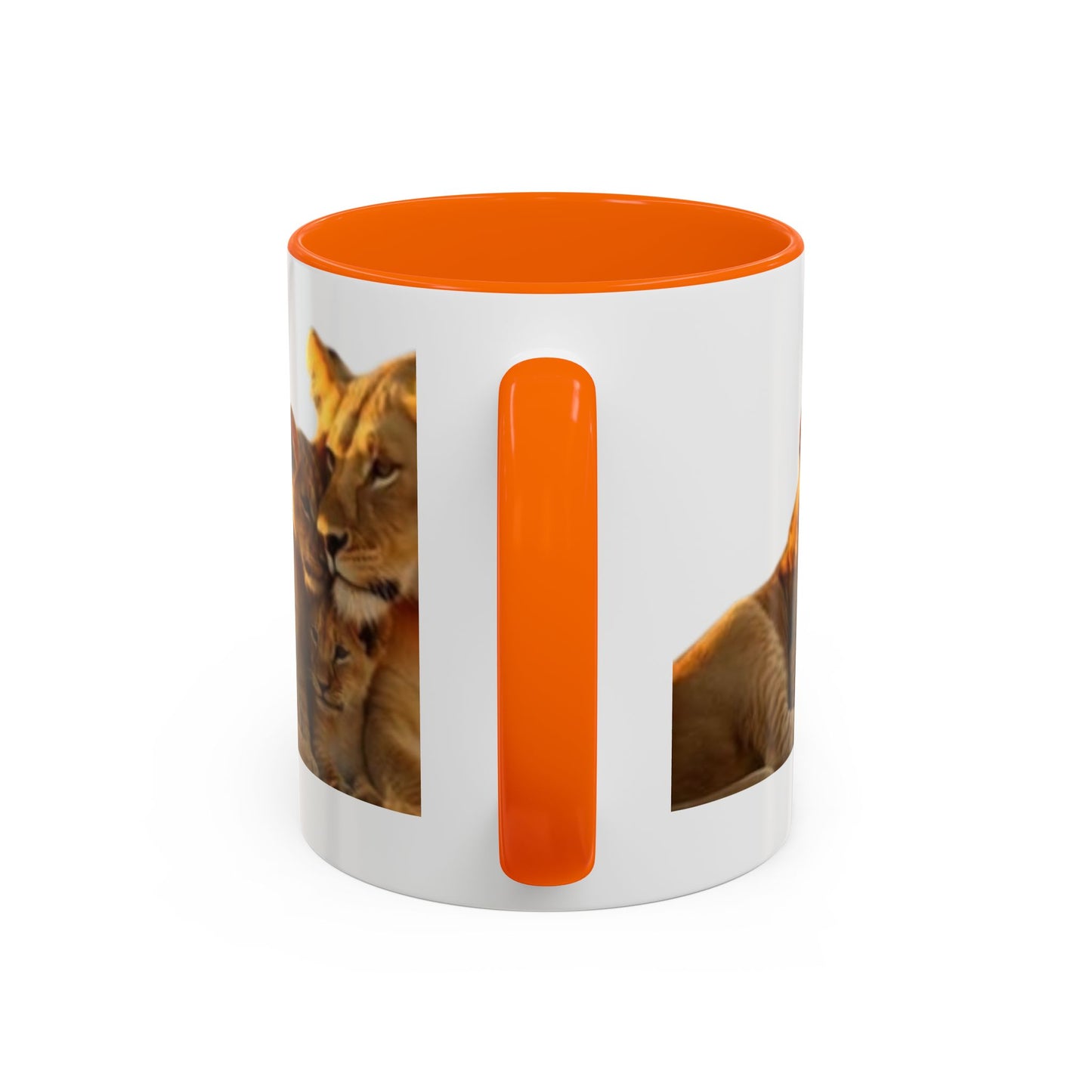 Lion Family Accent Coffee Mug - Perfect for Animal Lovers, Home Decor, Gifts, Wildlife Enthusiasts, Mother's Day