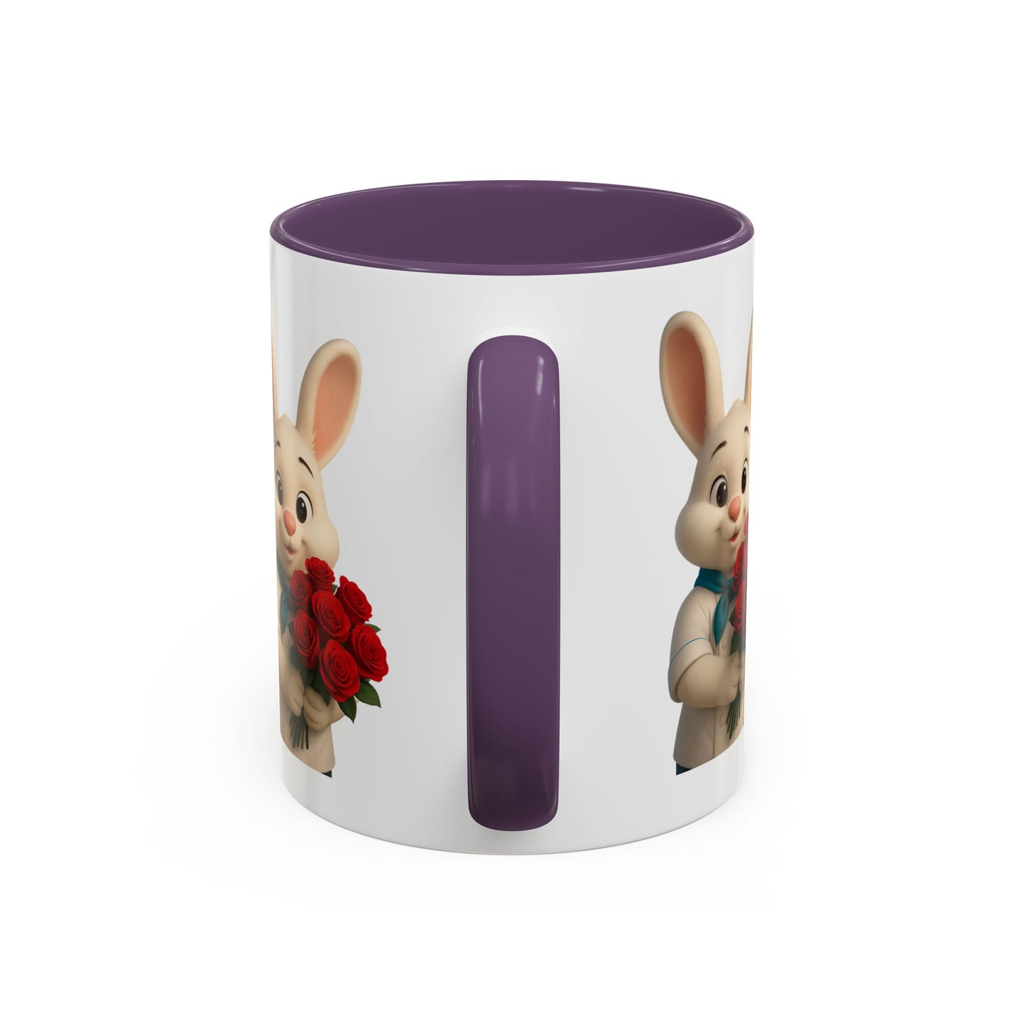 Cute Bunny Coffee Mug, Spring Gift, Valentine’s Day, Easter, Kitchen Decor, Gift for Animal Lovers, Floral Mug