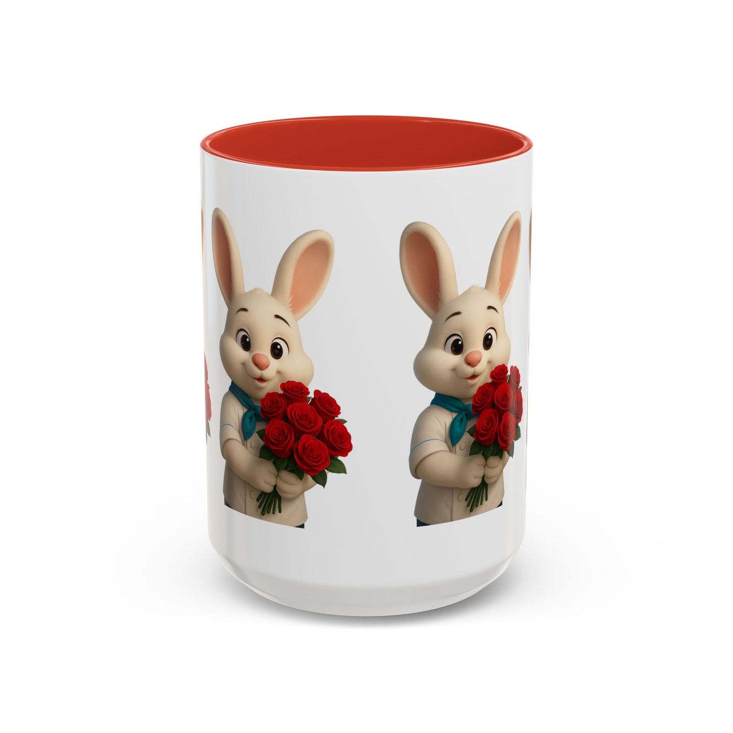 Cute Bunny Coffee Mug, Spring Gift, Valentine’s Day, Easter, Kitchen Decor, Gift for Animal Lovers, Floral Mug