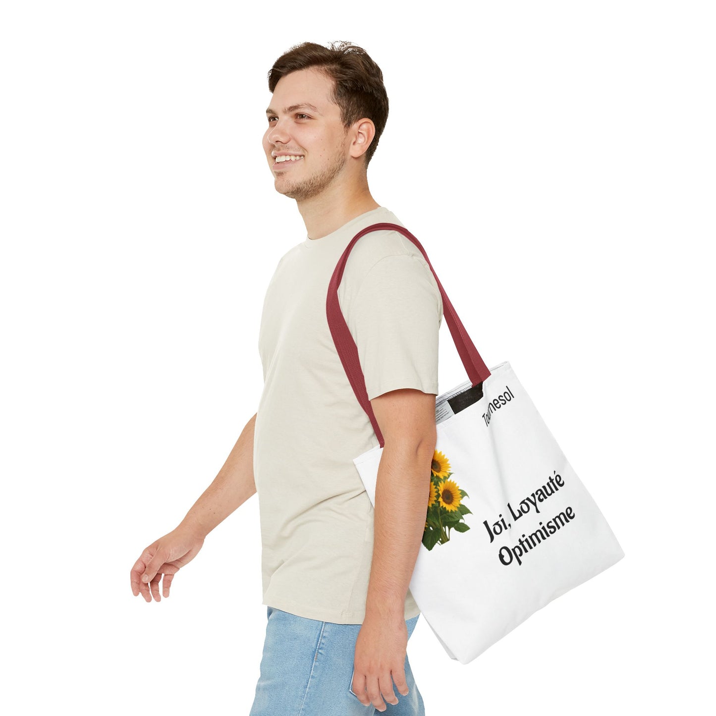 Sunflower Tote Bag - Joy and Optimism Design, Eco-Friendly Tote, Floral Shopping Bag, Gift for Nature Lovers, Summer Accessory