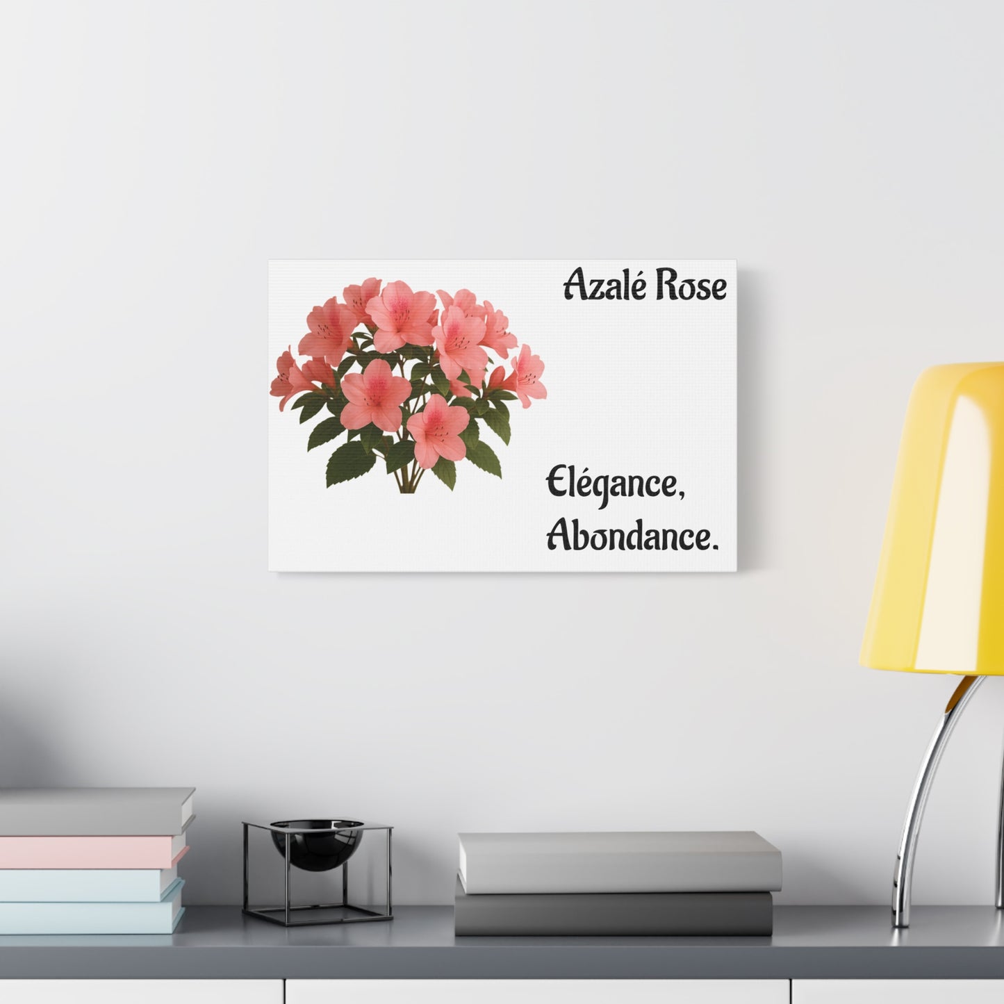 Elegant Azalea Rose Canvas Art, Floral Wall Decor, Home Decoration, Gifts for Her, Botanical Wall Art, Mother's Day Gift