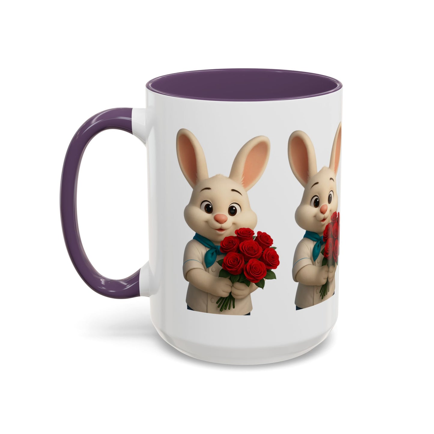 Cute Bunny Coffee Mug, Spring Gift, Valentine’s Day, Easter, Kitchen Decor, Gift for Animal Lovers, Floral Mug