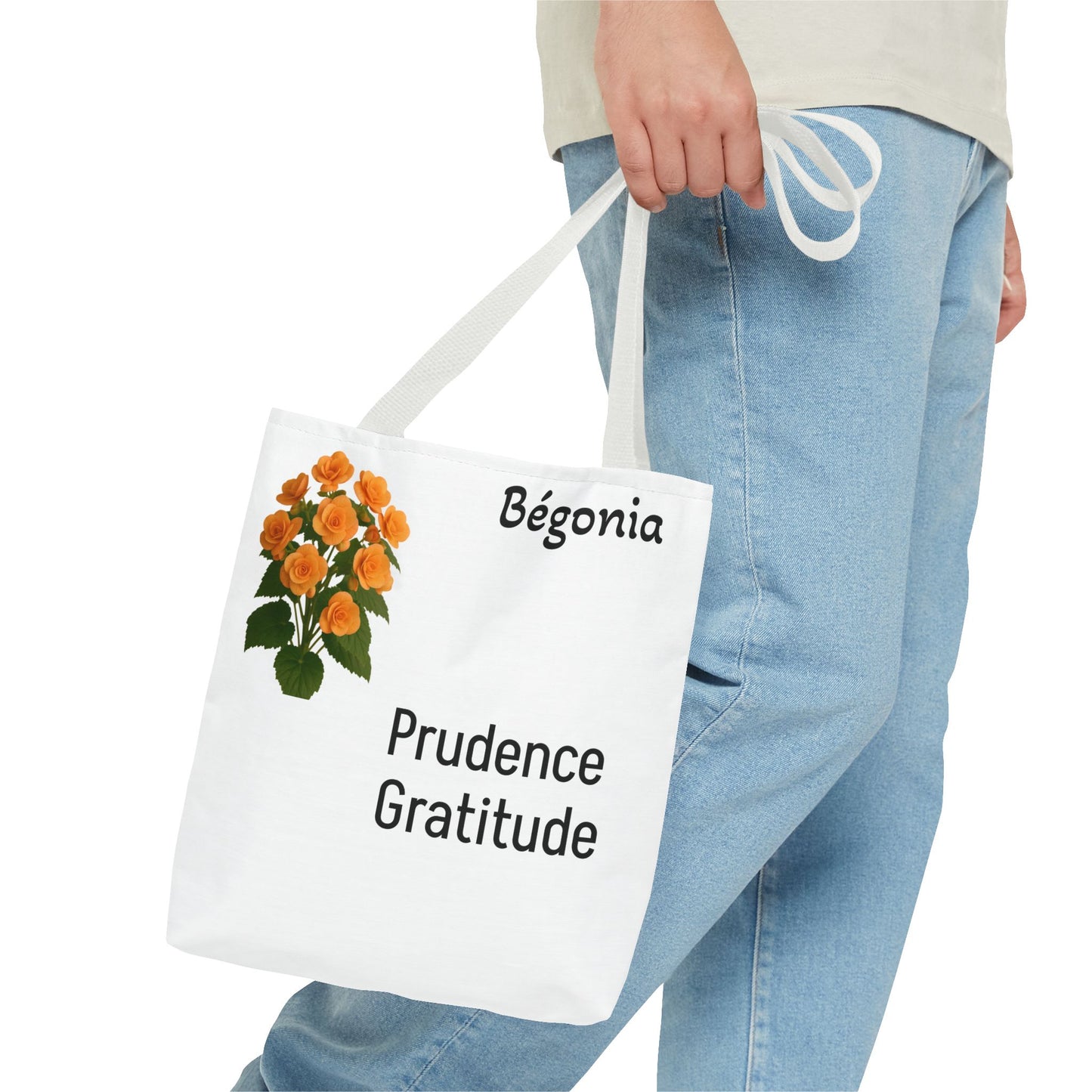 Botanical Gratitude Tote Bag, Floral Shopper, Eco-Friendly Gift Bag, Gardening Tote, Mother's Day Gift, Nature Lover Accessory