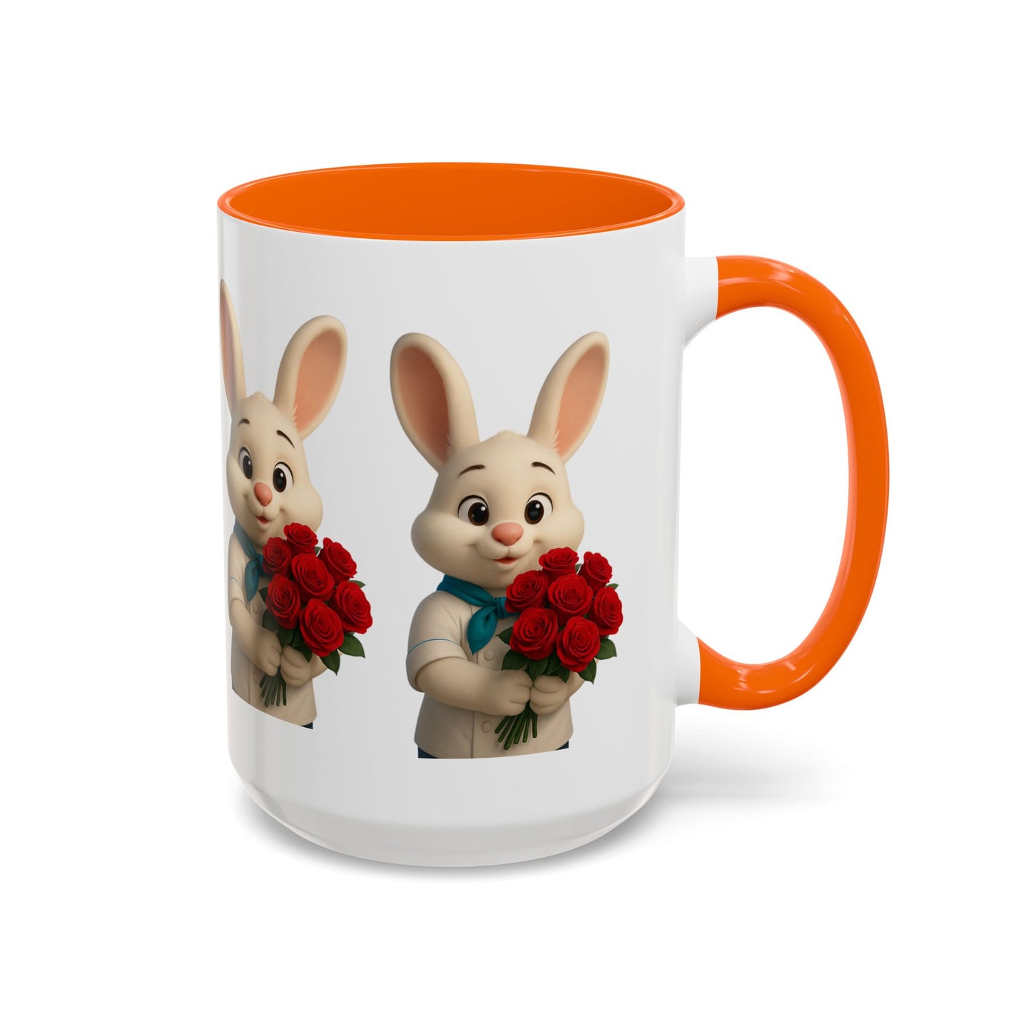 Cute Bunny Coffee Mug, Spring Gift, Valentine’s Day, Easter, Kitchen Decor, Gift for Animal Lovers, Floral Mug