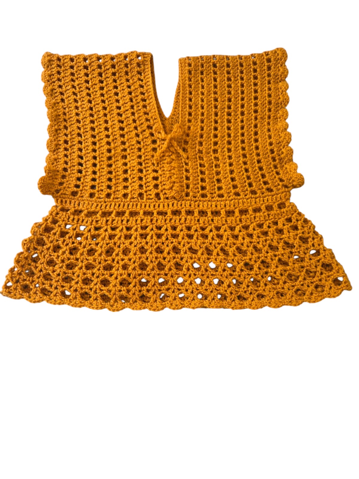 Top d'Été au Crochet – Jaune Or – Fait Main – Taille S