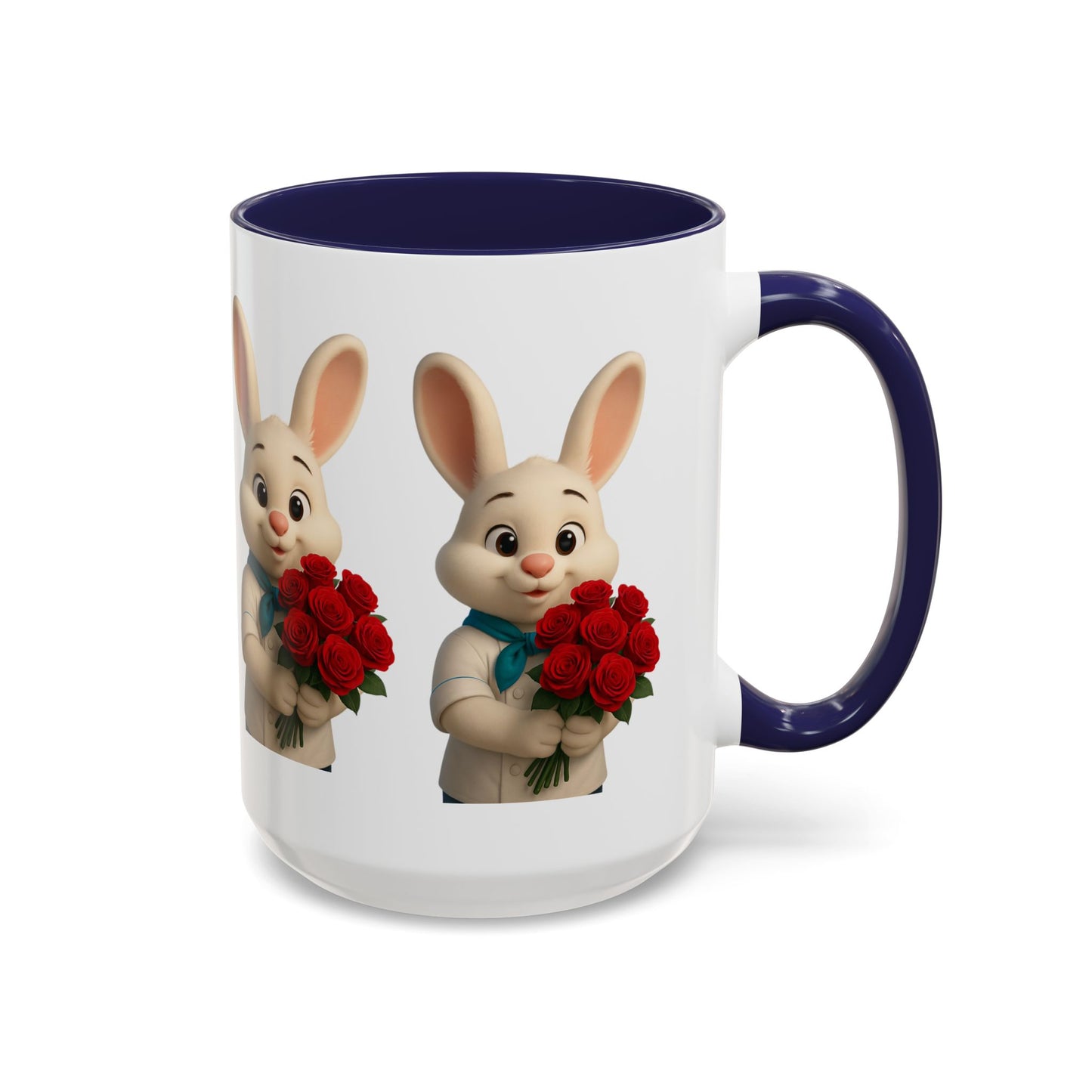 Cute Bunny Coffee Mug, Spring Gift, Valentine’s Day, Easter, Kitchen Decor, Gift for Animal Lovers, Floral Mug
