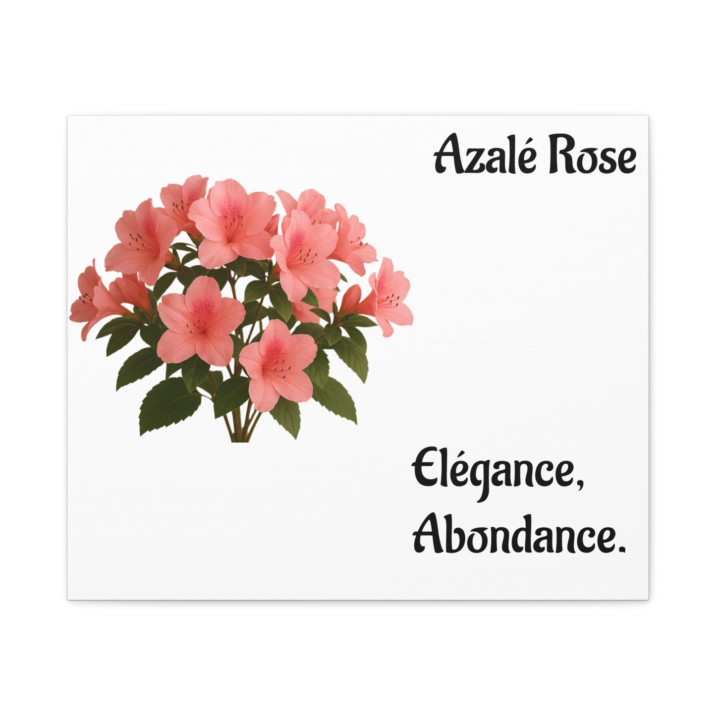 Elegant Azalea Rose Canvas Art, Floral Wall Decor, Home Decoration, Gifts for Her, Botanical Wall Art, Mother's Day Gift