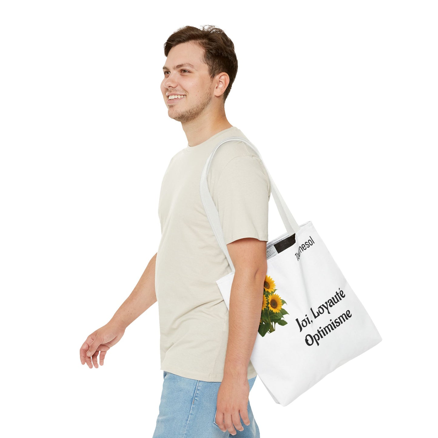 Sunflower Tote Bag - Joy and Optimism Design, Eco-Friendly Tote, Floral Shopping Bag, Gift for Nature Lovers, Summer Accessory