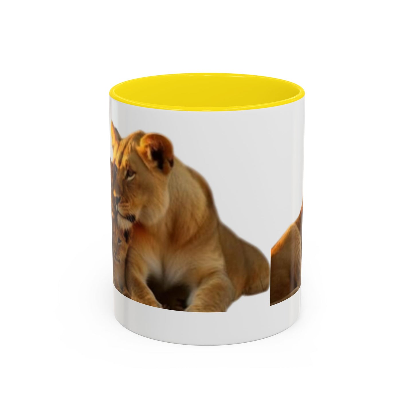 Lion Family Accent Coffee Mug - Perfect for Animal Lovers, Home Decor, Gifts, Wildlife Enthusiasts, Mother's Day