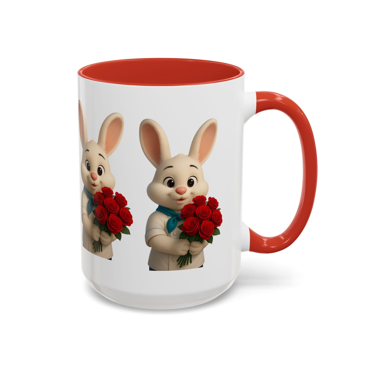 Cute Bunny Coffee Mug, Spring Gift, Valentine’s Day, Easter, Kitchen Decor, Gift for Animal Lovers, Floral Mug