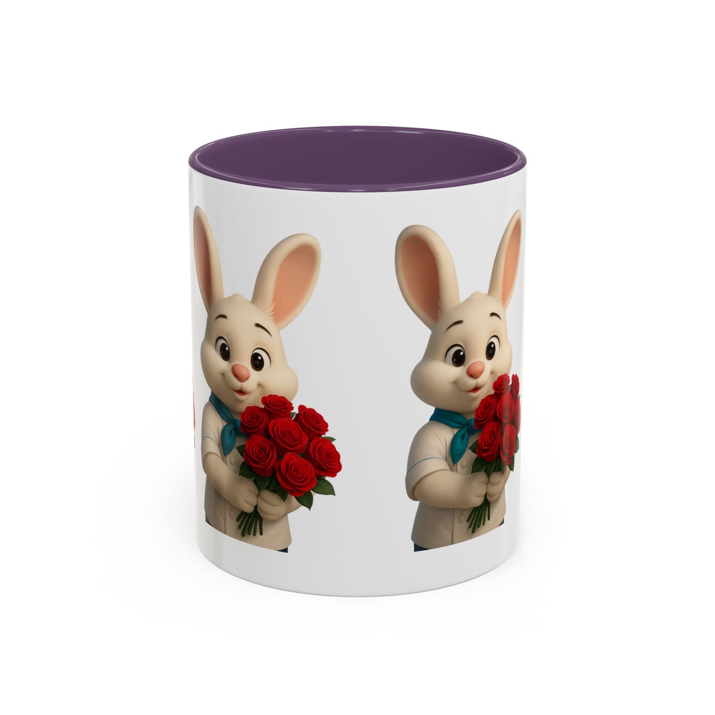 Cute Bunny Coffee Mug, Spring Gift, Valentine’s Day, Easter, Kitchen Decor, Gift for Animal Lovers, Floral Mug