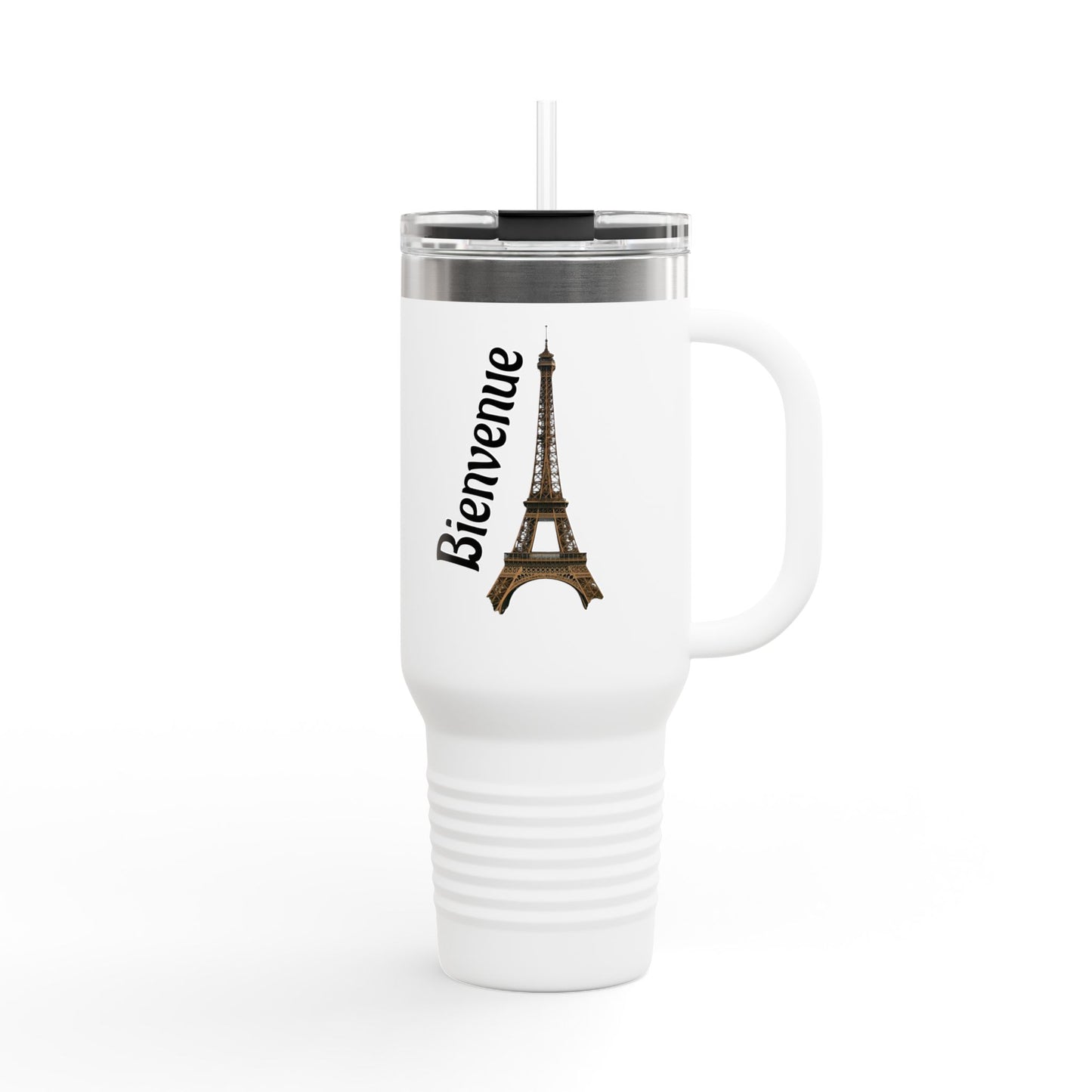 Eiffel Tower Insulated Travel Mug – 40oz, Keeps Drinks Hot/Cold, Perfect for Travel, Coffee Lovers, Gifts for Paris Enthusiasts