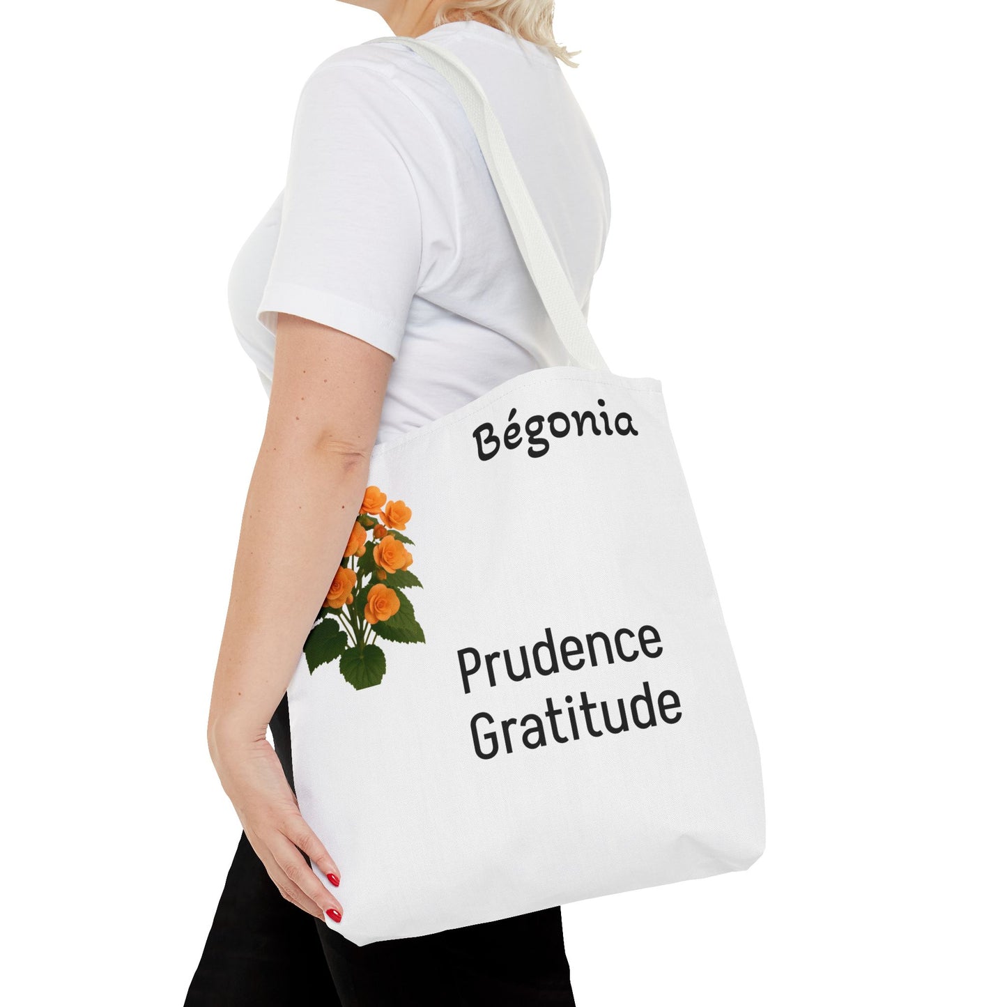 Botanical Gratitude Tote Bag, Floral Shopper, Eco-Friendly Gift Bag, Gardening Tote, Mother's Day Gift, Nature Lover Accessory
