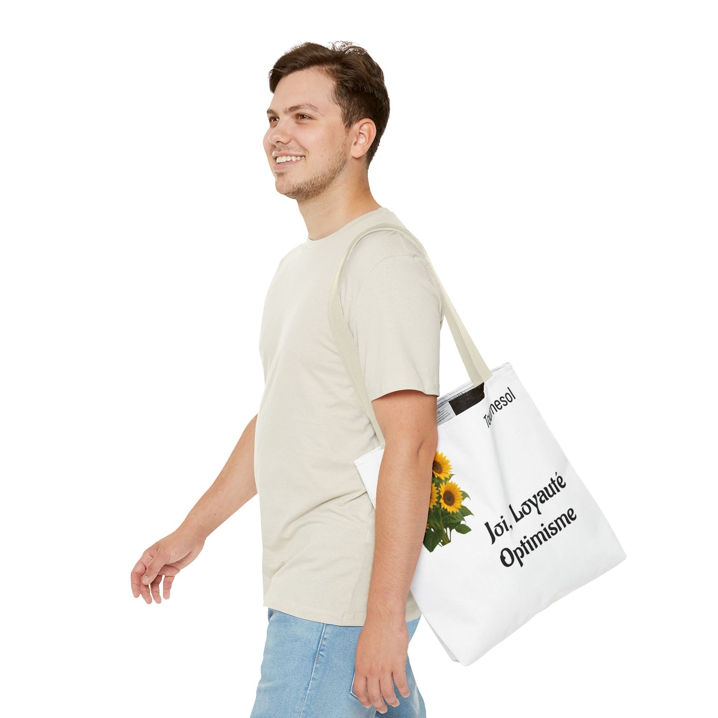 Sunflower Tote Bag - Joy and Optimism Design, Eco-Friendly Tote, Floral Shopping Bag, Gift for Nature Lovers, Summer Accessory