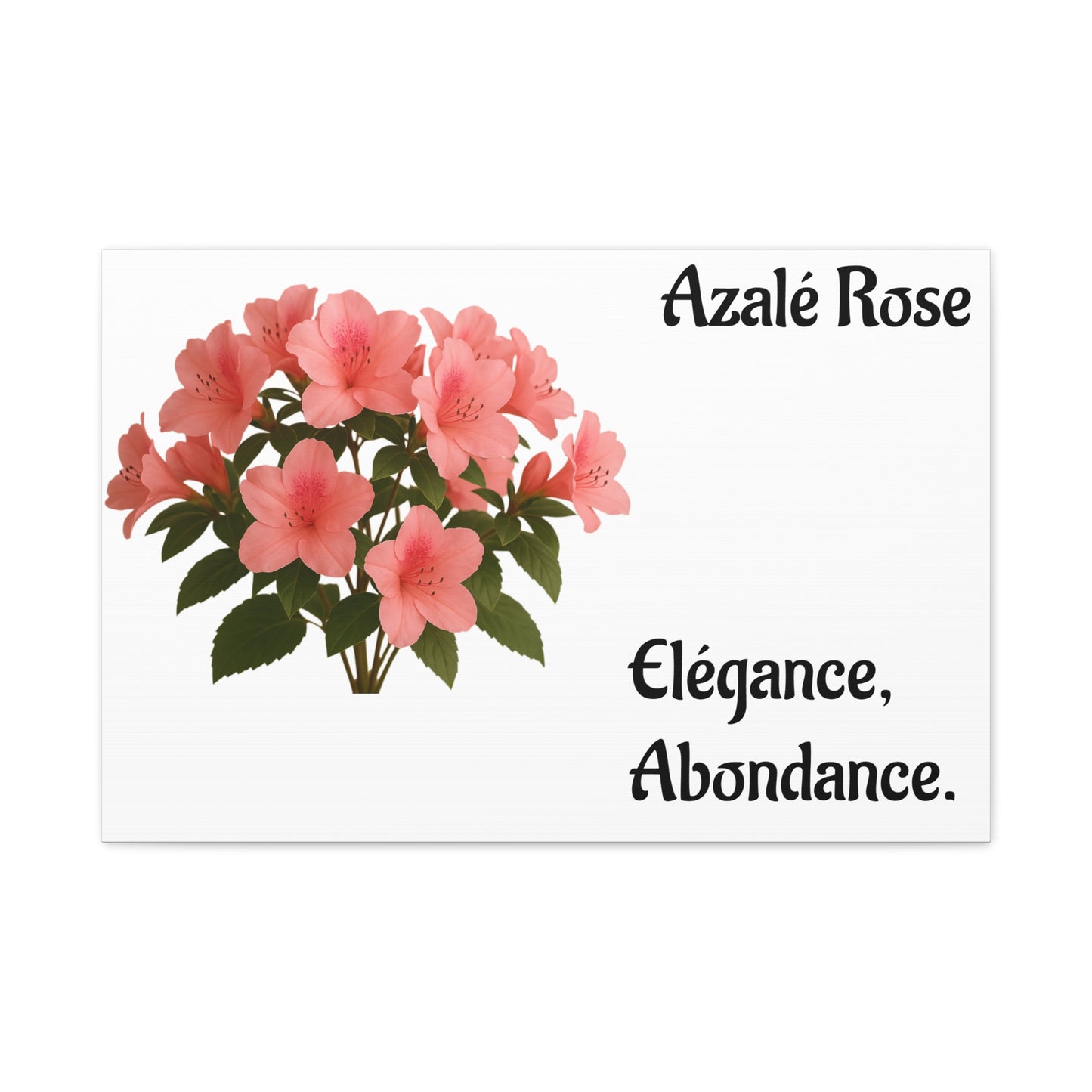 Elegant Azalea Rose Canvas Art, Floral Wall Decor, Home Decoration, Gifts for Her, Botanical Wall Art, Mother's Day Gift