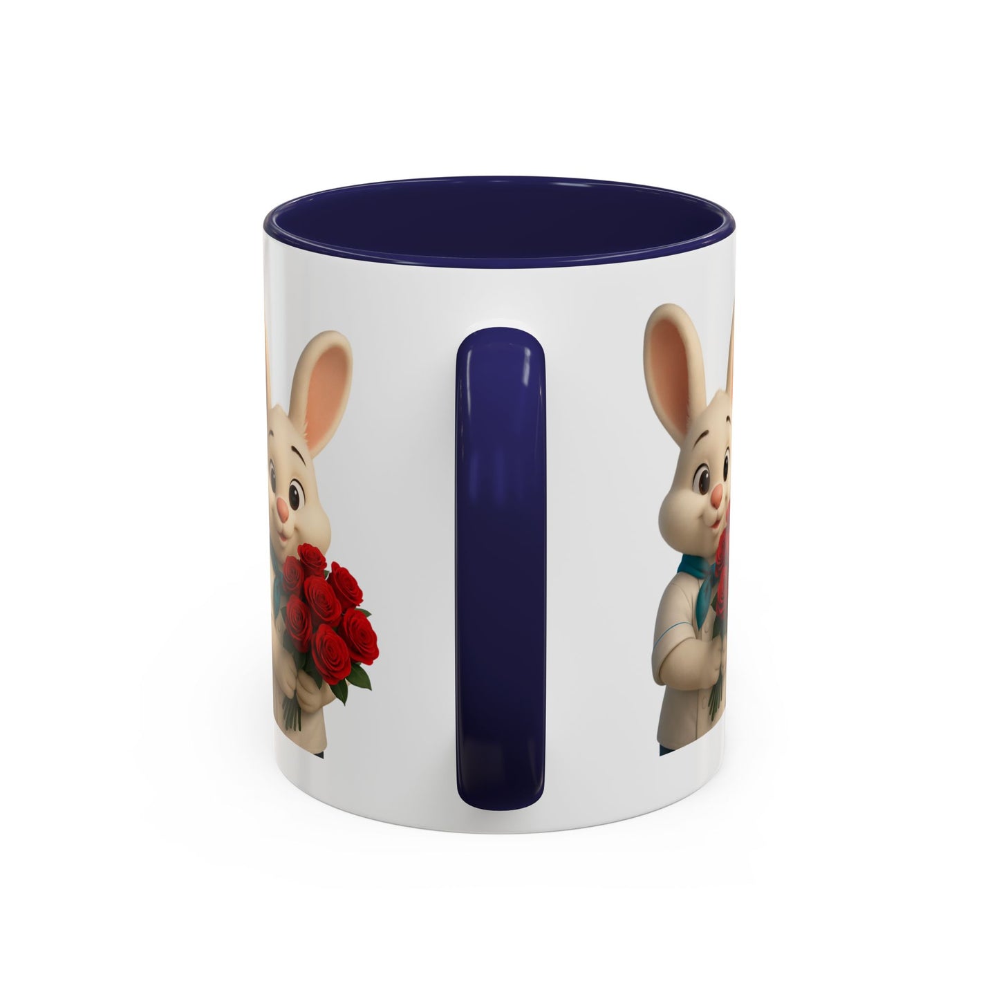 Cute Bunny Coffee Mug, Spring Gift, Valentine’s Day, Easter, Kitchen Decor, Gift for Animal Lovers, Floral Mug