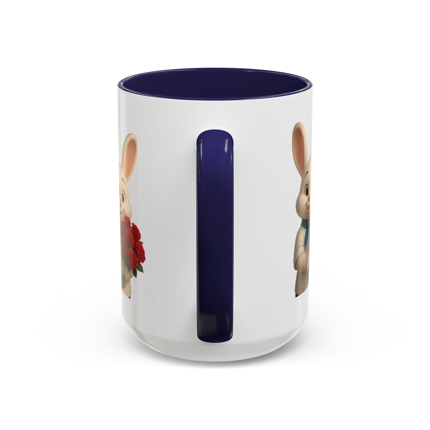 Cute Bunny Coffee Mug, Spring Gift, Valentine’s Day, Easter, Kitchen Decor, Gift for Animal Lovers, Floral Mug