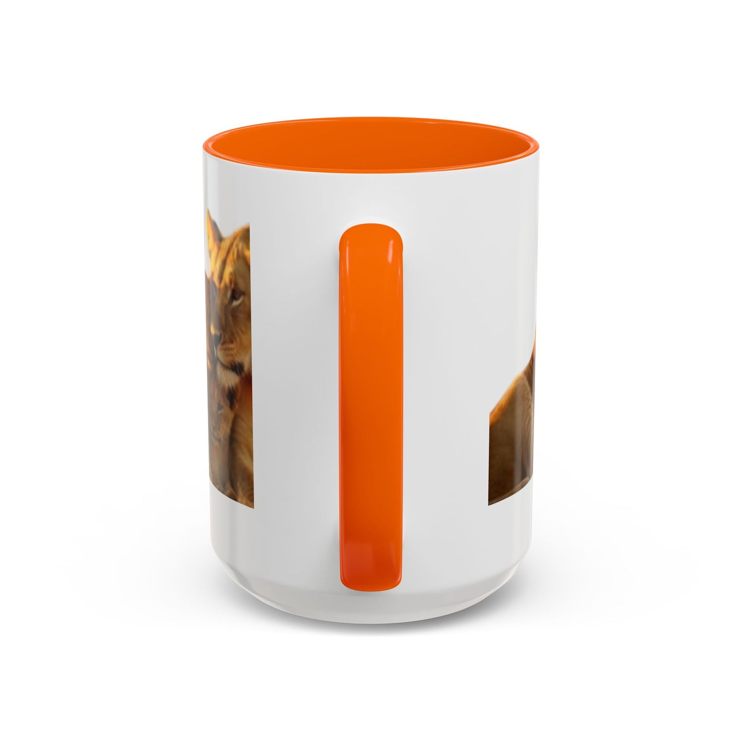 Lion Family Accent Coffee Mug - Perfect for Animal Lovers, Home Decor, Gifts, Wildlife Enthusiasts, Mother's Day