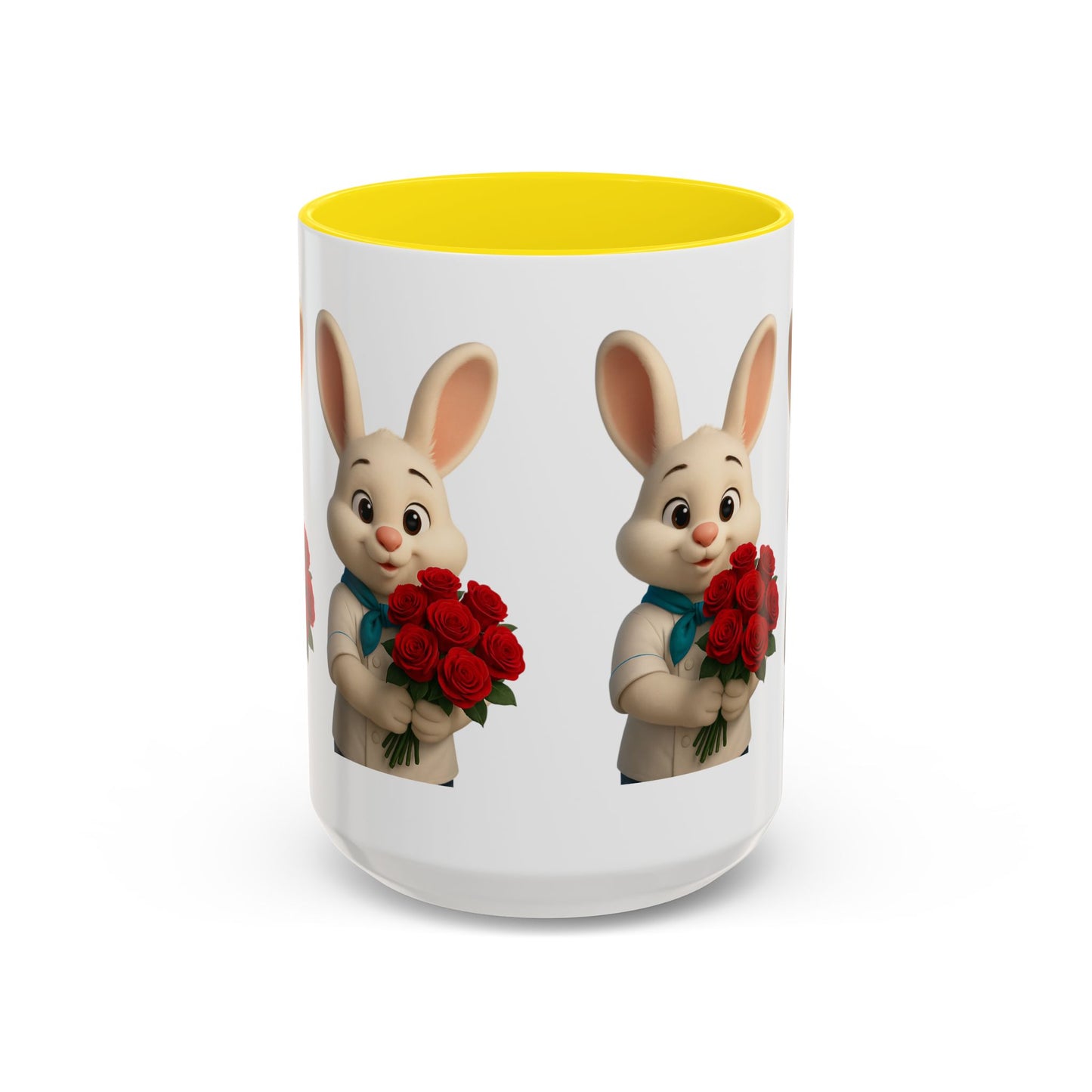 Cute Bunny Coffee Mug, Spring Gift, Valentine’s Day, Easter, Kitchen Decor, Gift for Animal Lovers, Floral Mug