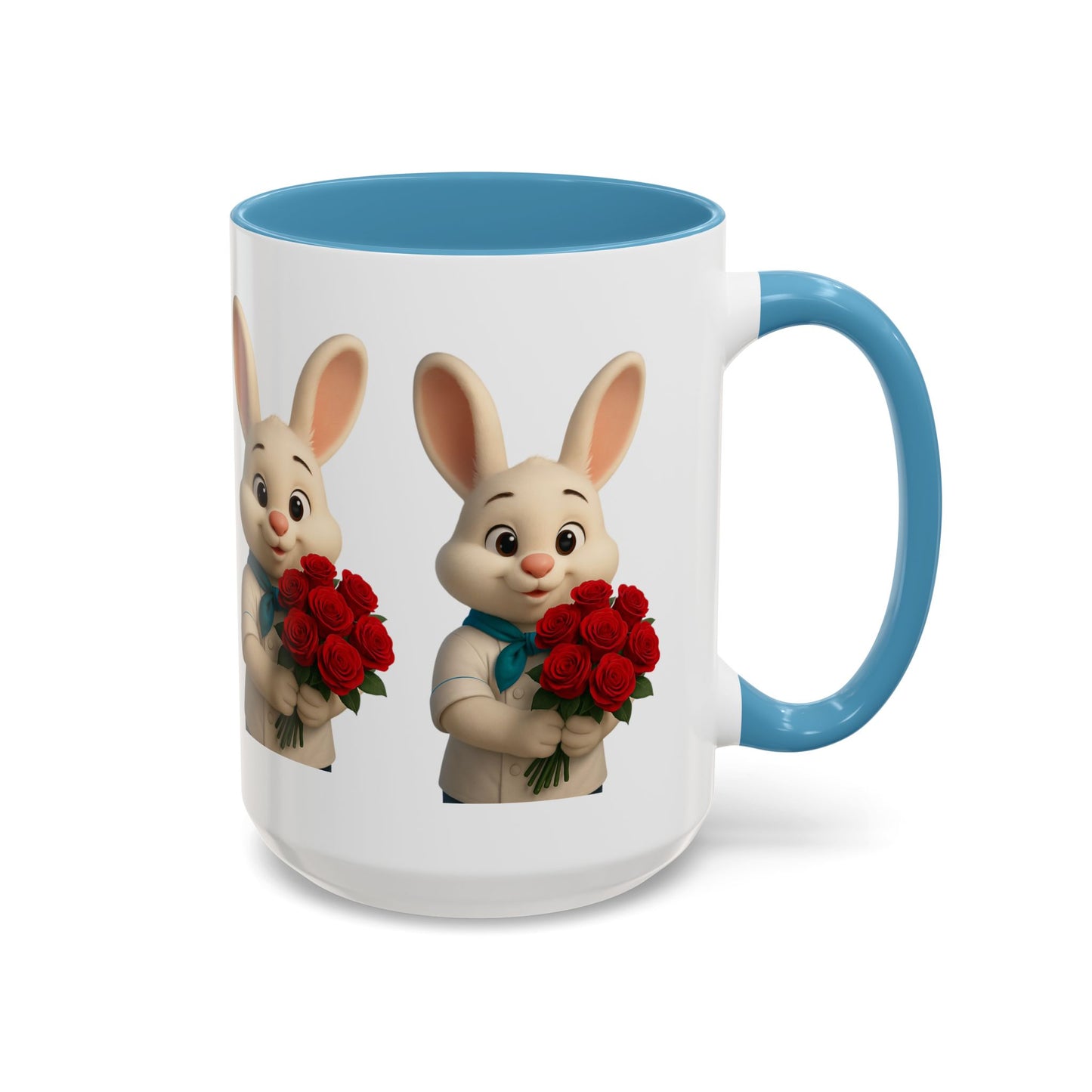 Cute Bunny Coffee Mug, Spring Gift, Valentine’s Day, Easter, Kitchen Decor, Gift for Animal Lovers, Floral Mug