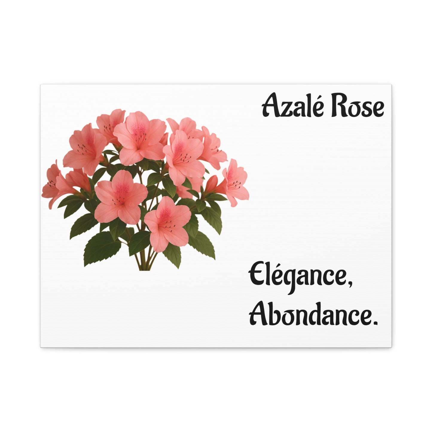 Elegant Azalea Rose Canvas Art, Floral Wall Decor, Home Decoration, Gifts for Her, Botanical Wall Art, Mother's Day Gift