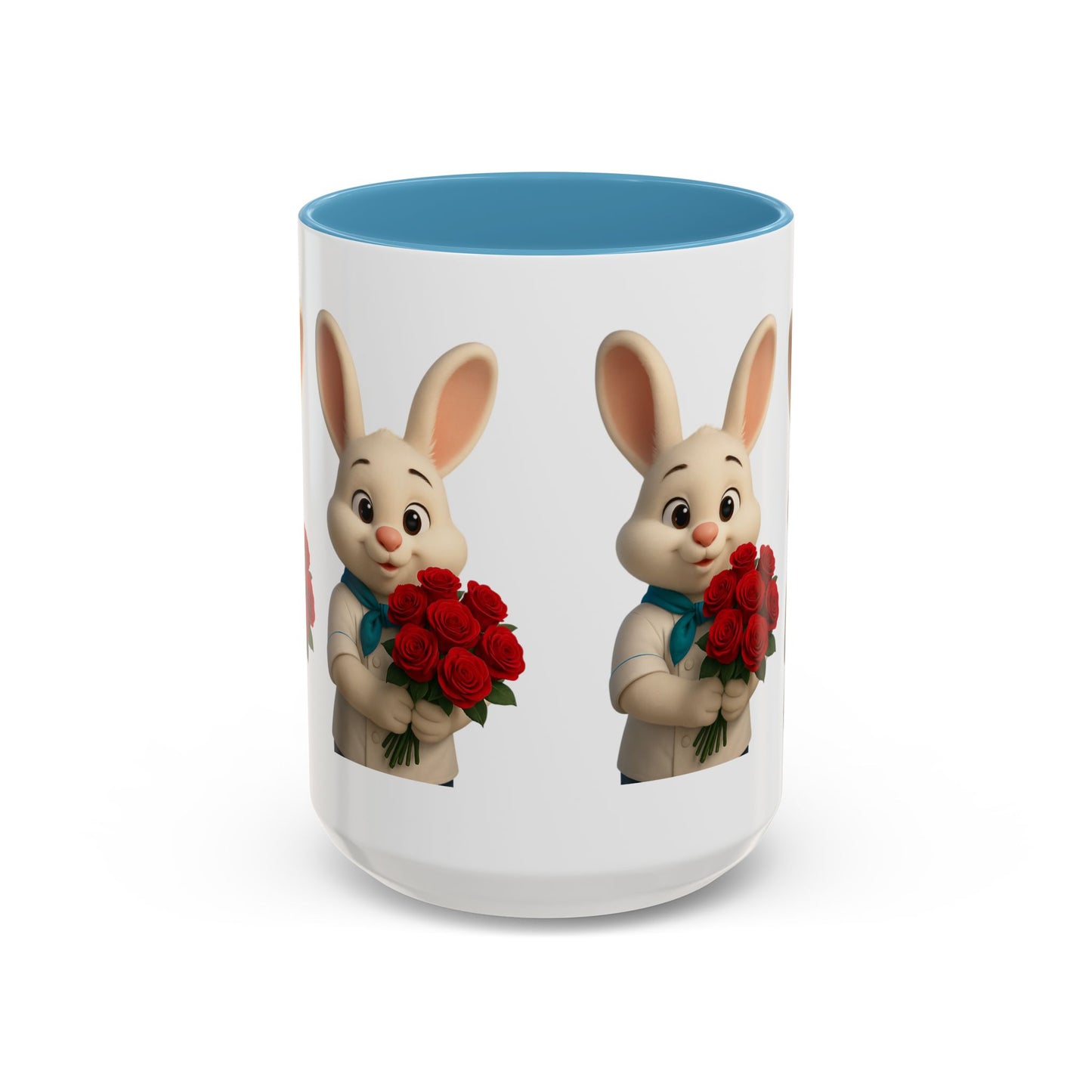 Cute Bunny Coffee Mug, Spring Gift, Valentine’s Day, Easter, Kitchen Decor, Gift for Animal Lovers, Floral Mug