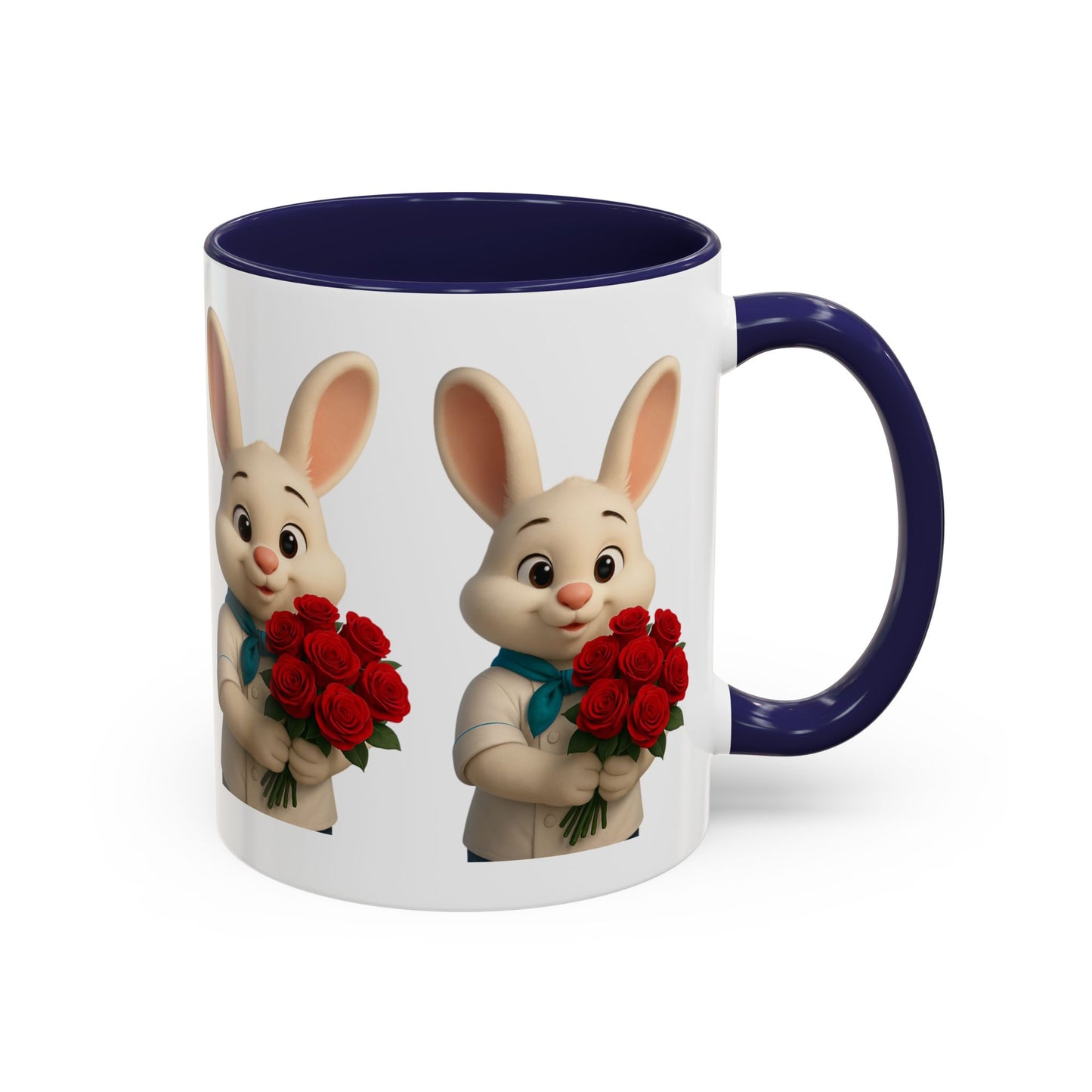 Cute Bunny Coffee Mug, Spring Gift, Valentine’s Day, Easter, Kitchen Decor, Gift for Animal Lovers, Floral Mug