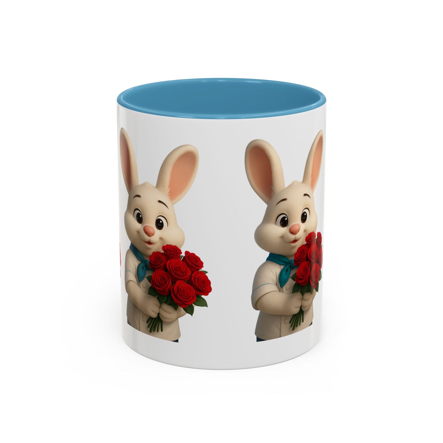 Cute Bunny Coffee Mug, Spring Gift, Valentine’s Day, Easter, Kitchen Decor, Gift for Animal Lovers, Floral Mug