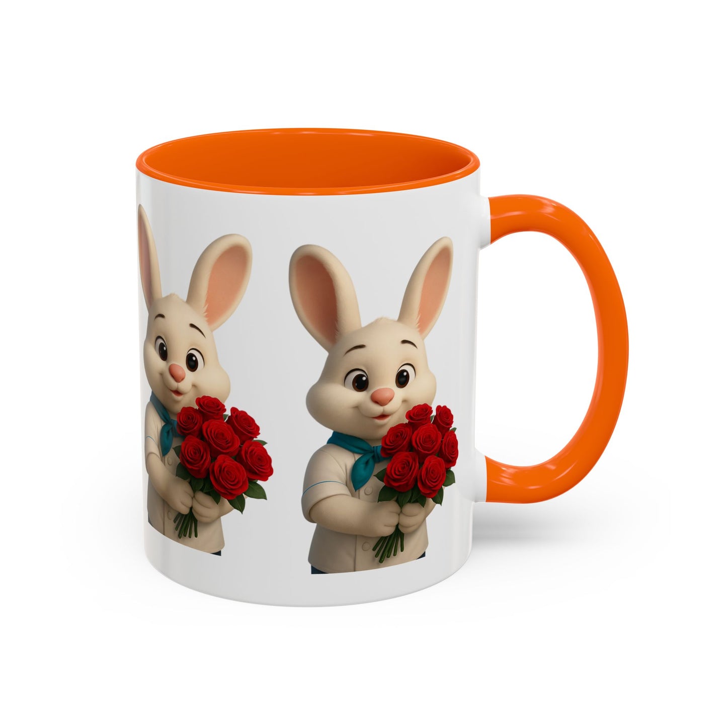 Cute Bunny Coffee Mug, Spring Gift, Valentine’s Day, Easter, Kitchen Decor, Gift for Animal Lovers, Floral Mug