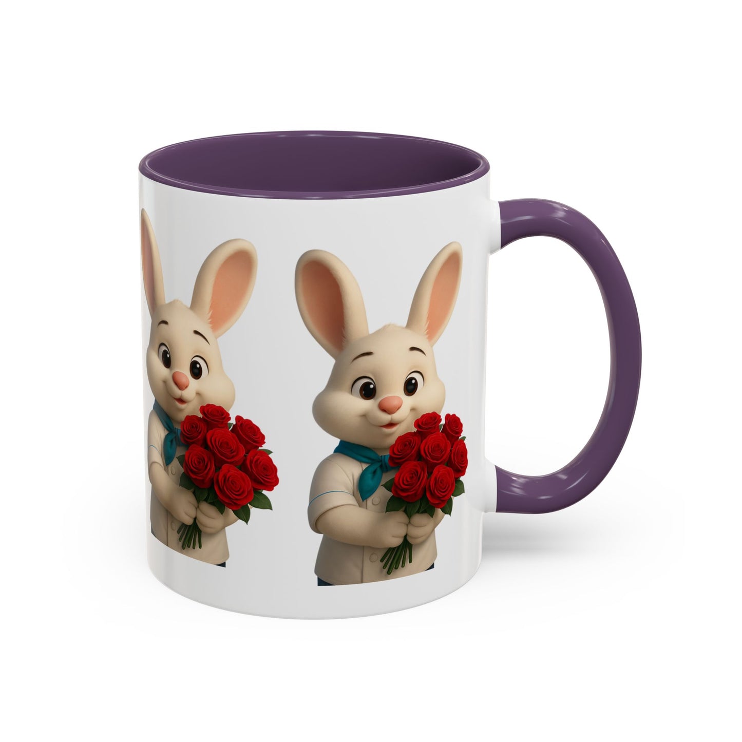 Cute Bunny Coffee Mug, Spring Gift, Valentine’s Day, Easter, Kitchen Decor, Gift for Animal Lovers, Floral Mug