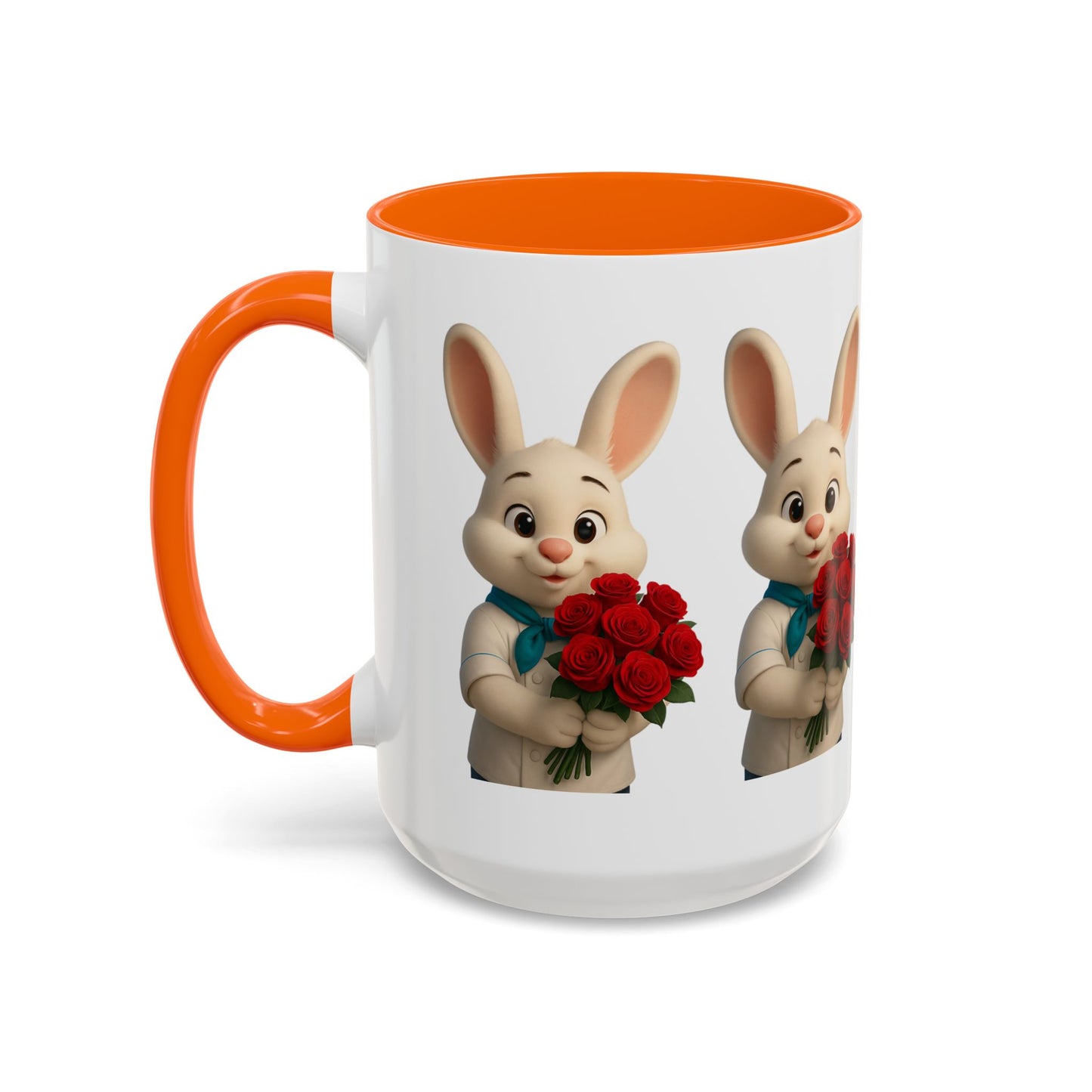 Cute Bunny Coffee Mug, Spring Gift, Valentine’s Day, Easter, Kitchen Decor, Gift for Animal Lovers, Floral Mug