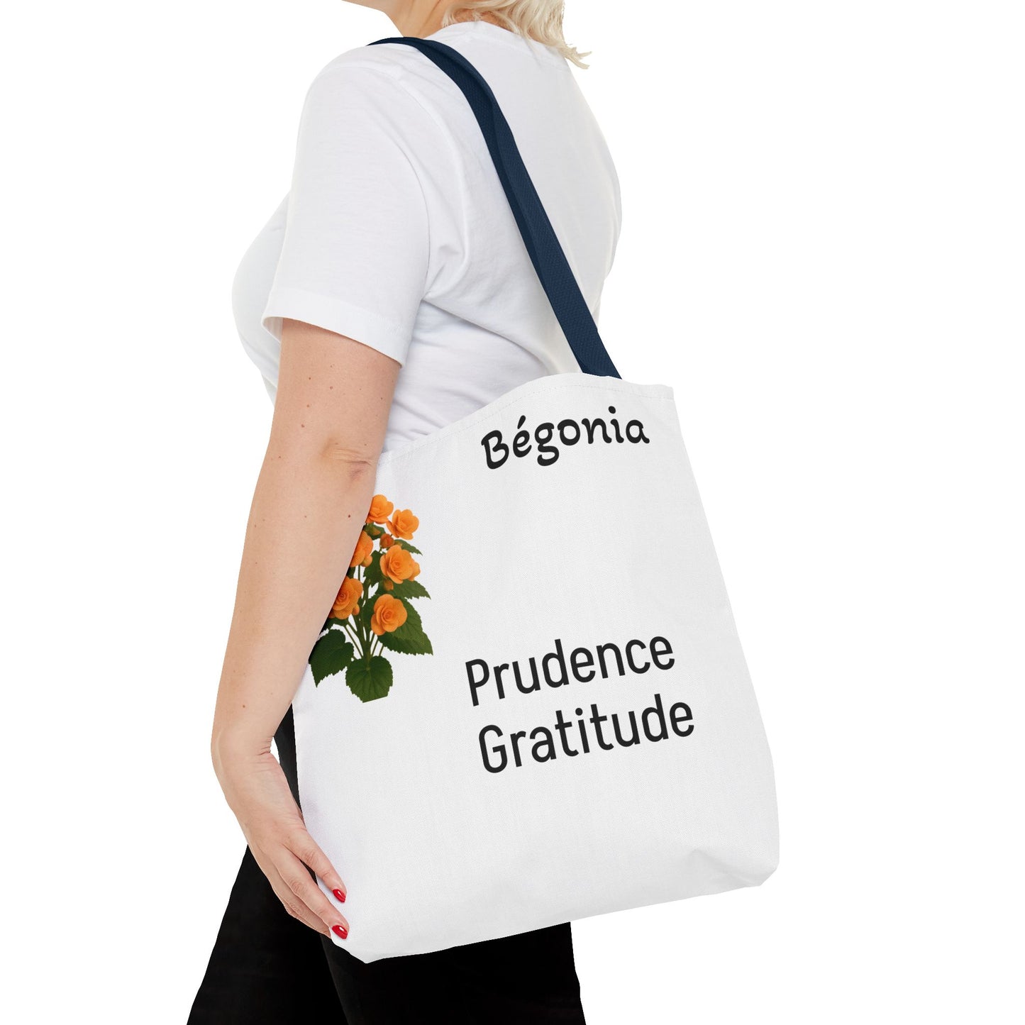 Botanical Gratitude Tote Bag, Floral Shopper, Eco-Friendly Gift Bag, Gardening Tote, Mother's Day Gift, Nature Lover Accessory