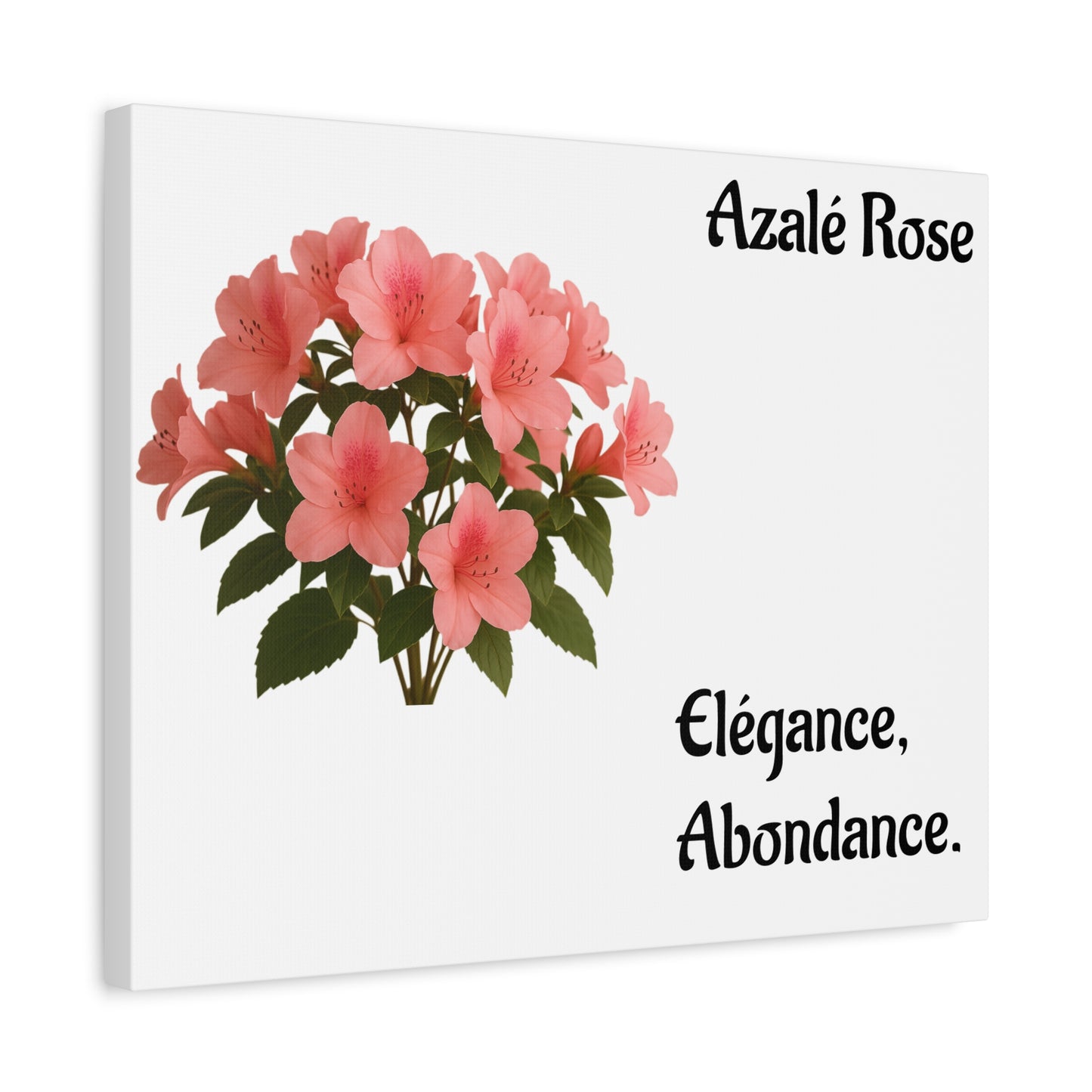 Elegant Azalea Rose Canvas Art, Floral Wall Decor, Home Decoration, Gifts for Her, Botanical Wall Art, Mother's Day Gift