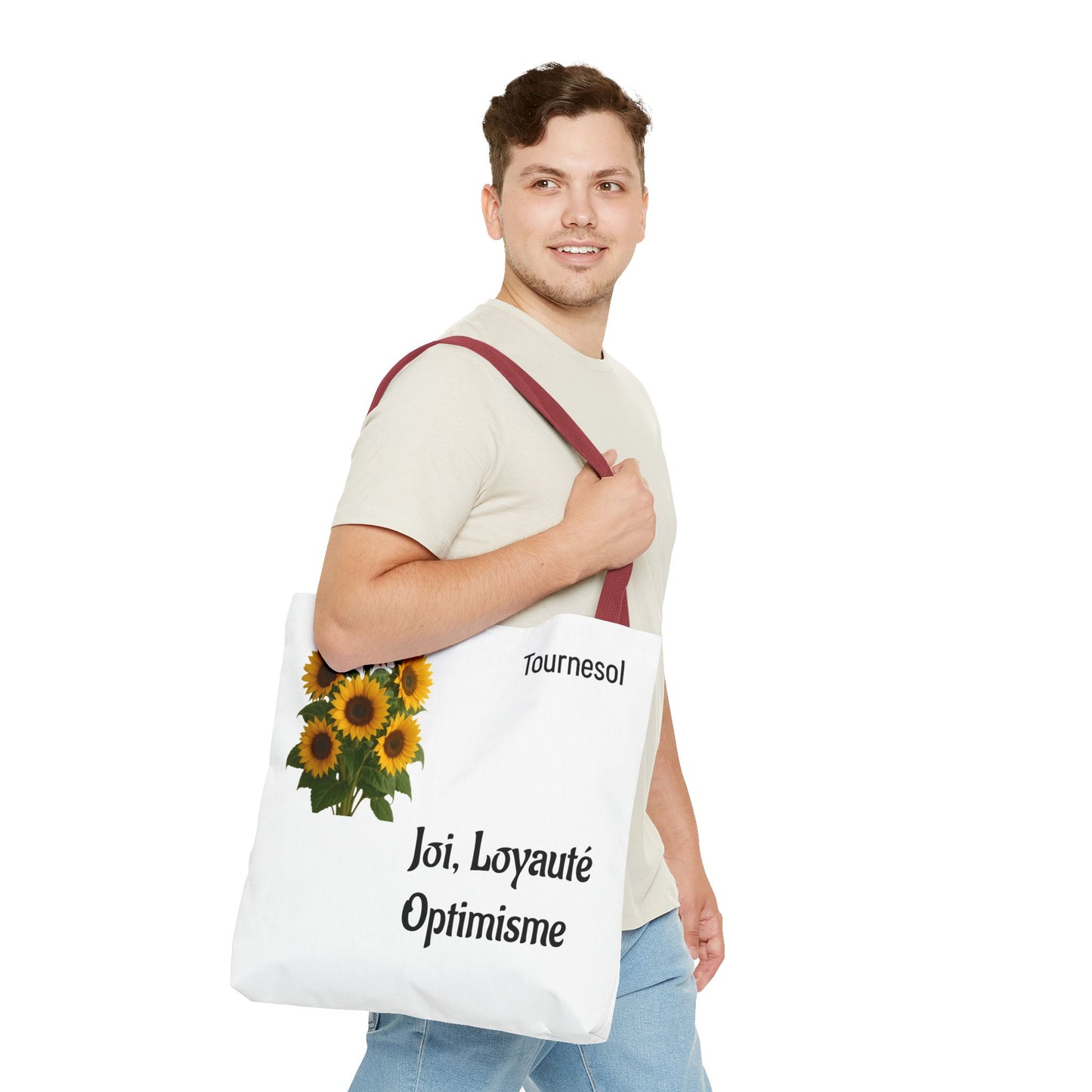 Sunflower Tote Bag - Joy and Optimism Design, Eco-Friendly Tote, Floral Shopping Bag, Gift for Nature Lovers, Summer Accessory